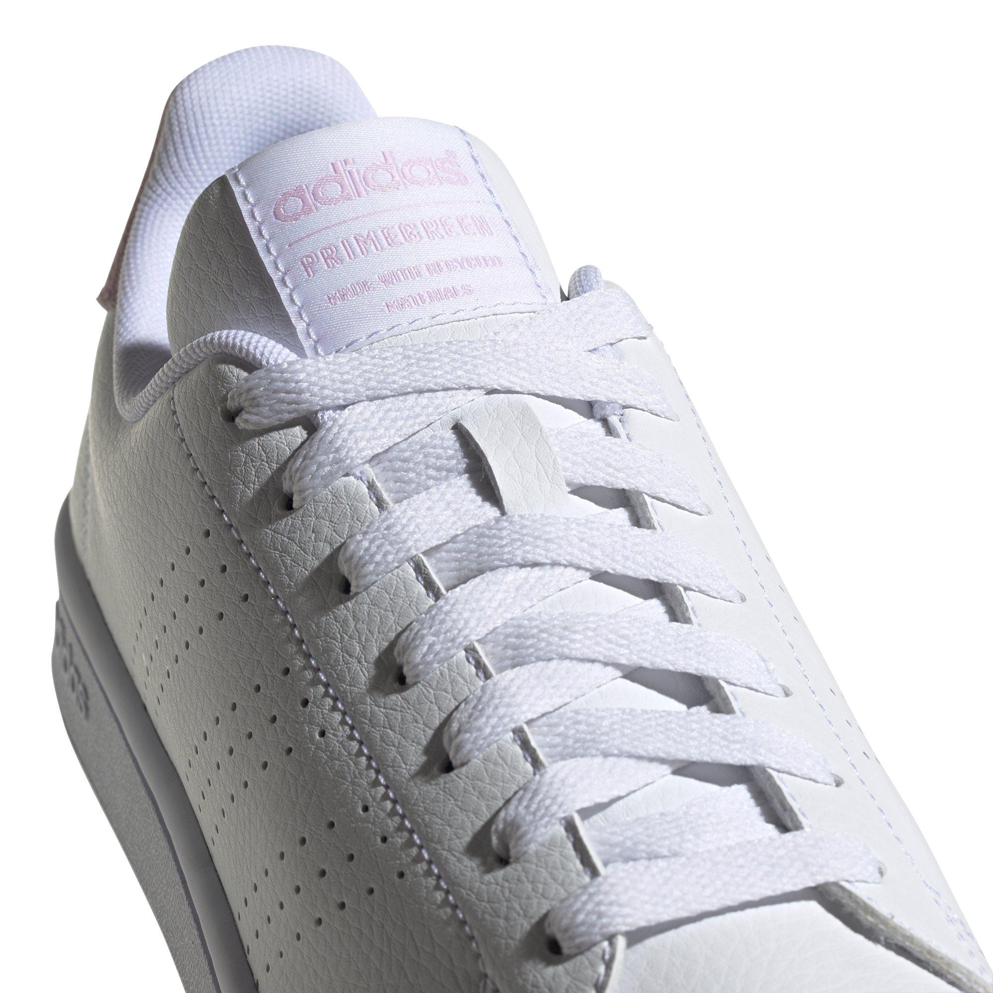 adidas Advantage "Ftwr White/Aero Pink S18" Women's Shoe - WHITE Thumbnail View 7