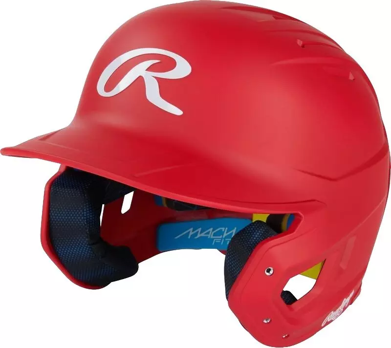 Rawlings Mach Fit Baseball Batting Helmet - SCARLET