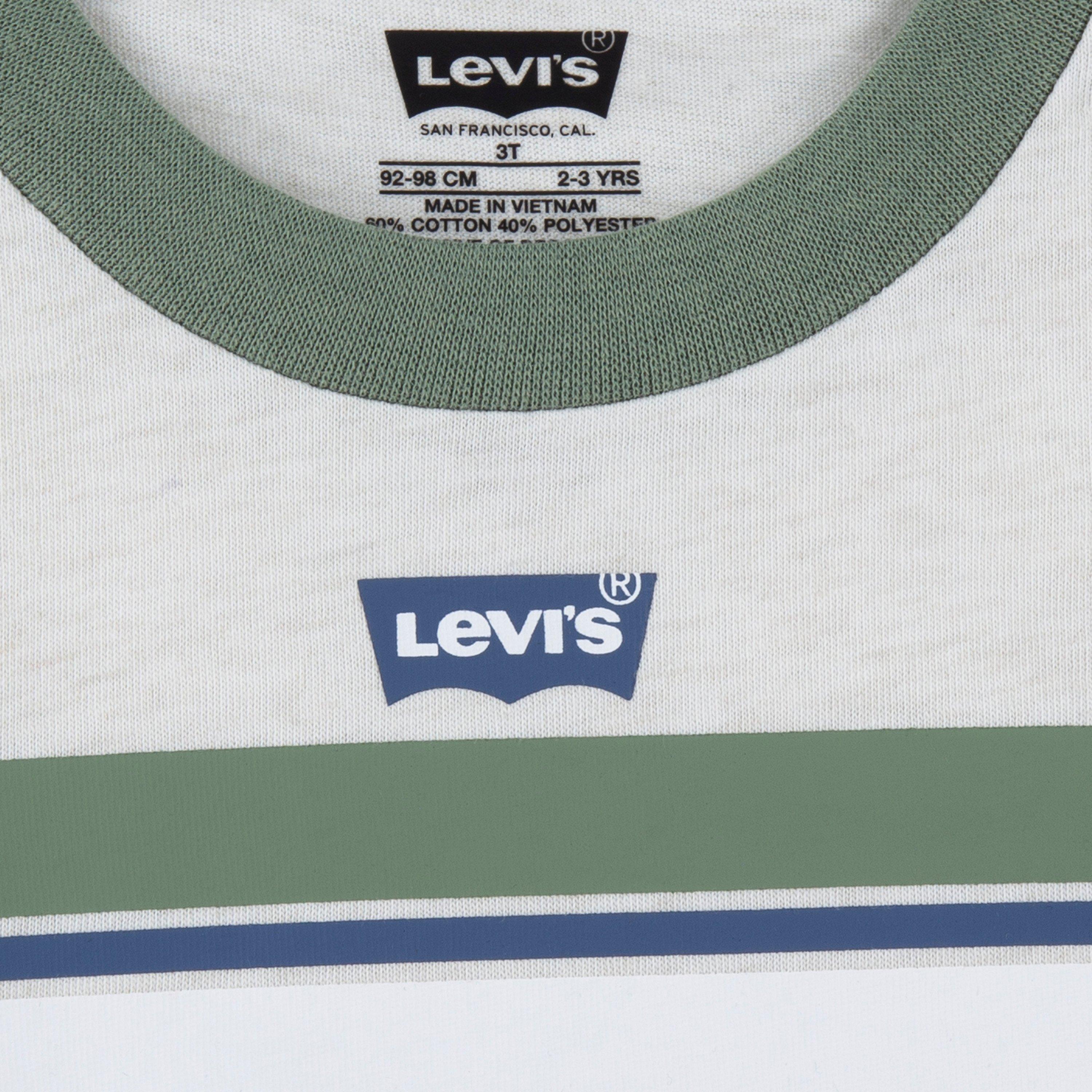 Levi's Chest Stripe Logo Toddler Boys' Cream/Green Sort Set