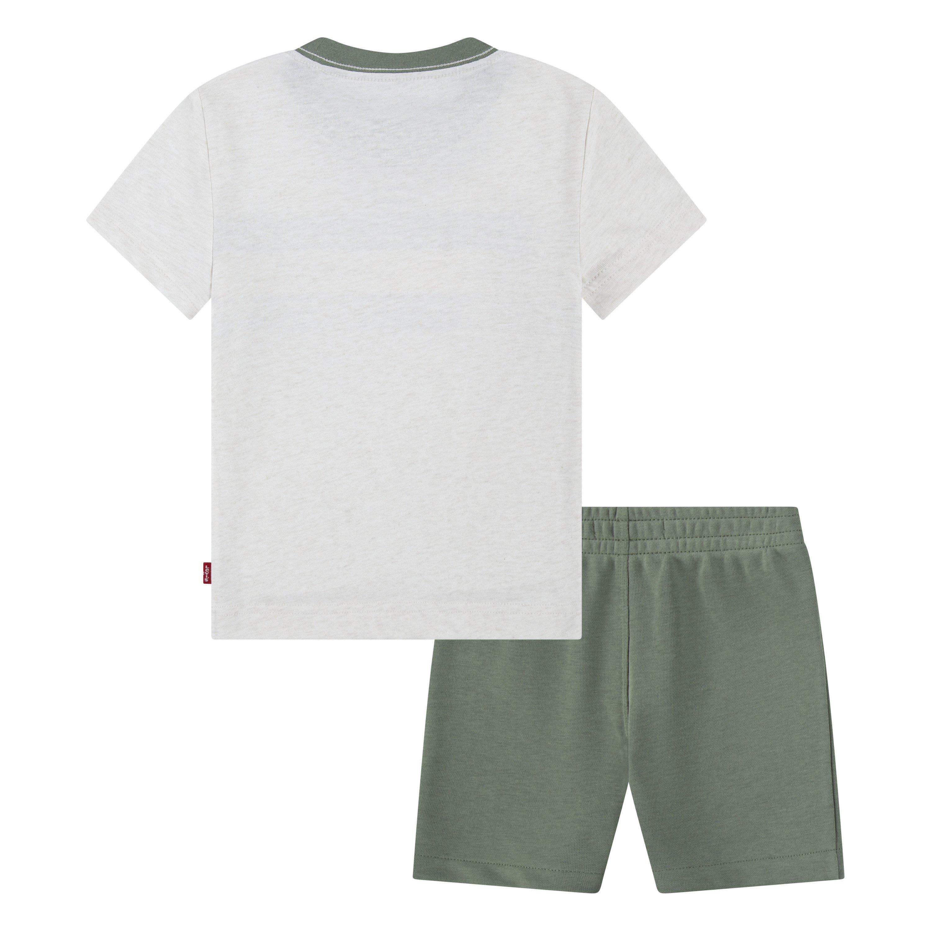 Levi's Chest Stripe Logo Toddler Boys' Cream/Green Sort Set