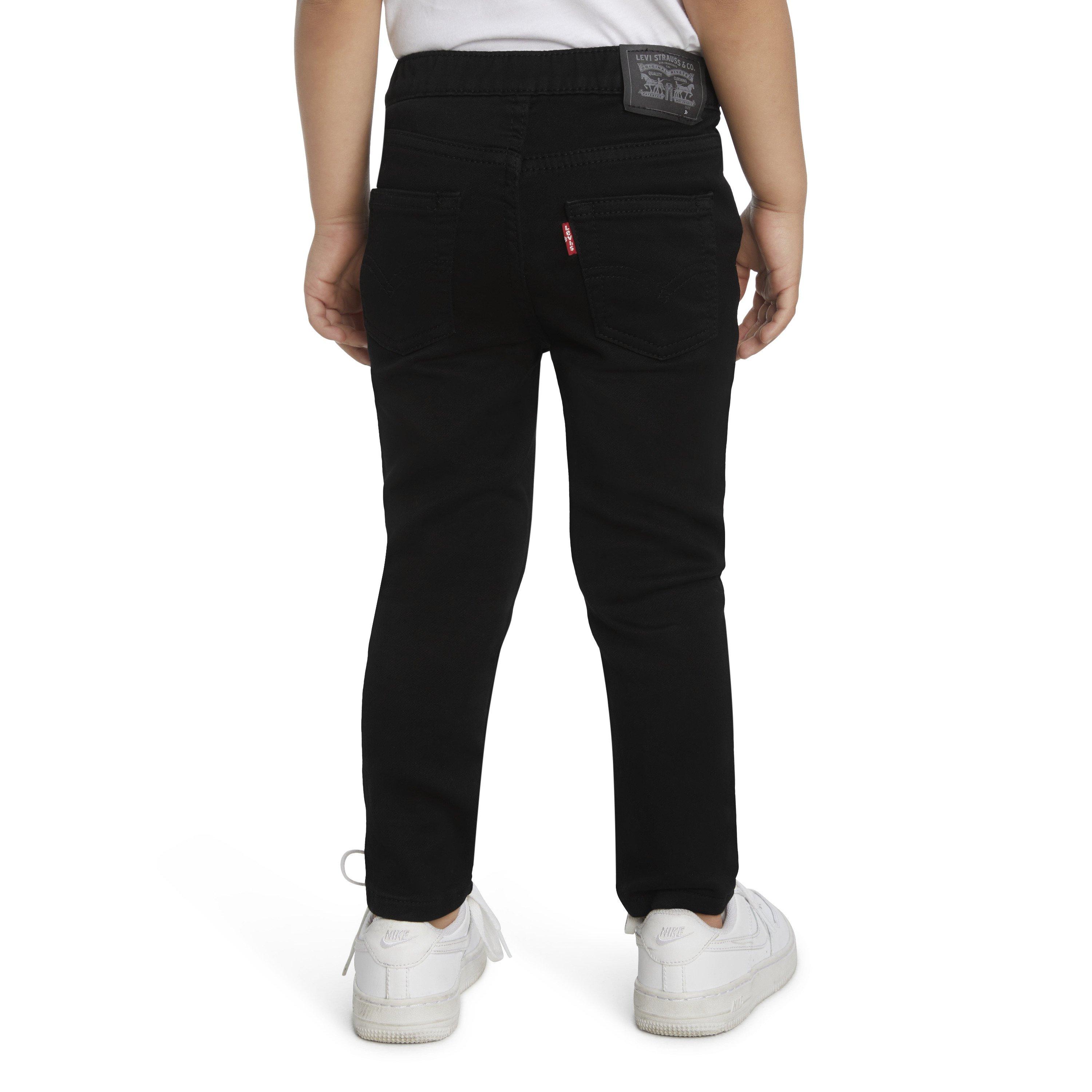 Levi's Skinny Fit Toddler Boys' Black Wash Pull On Jeans