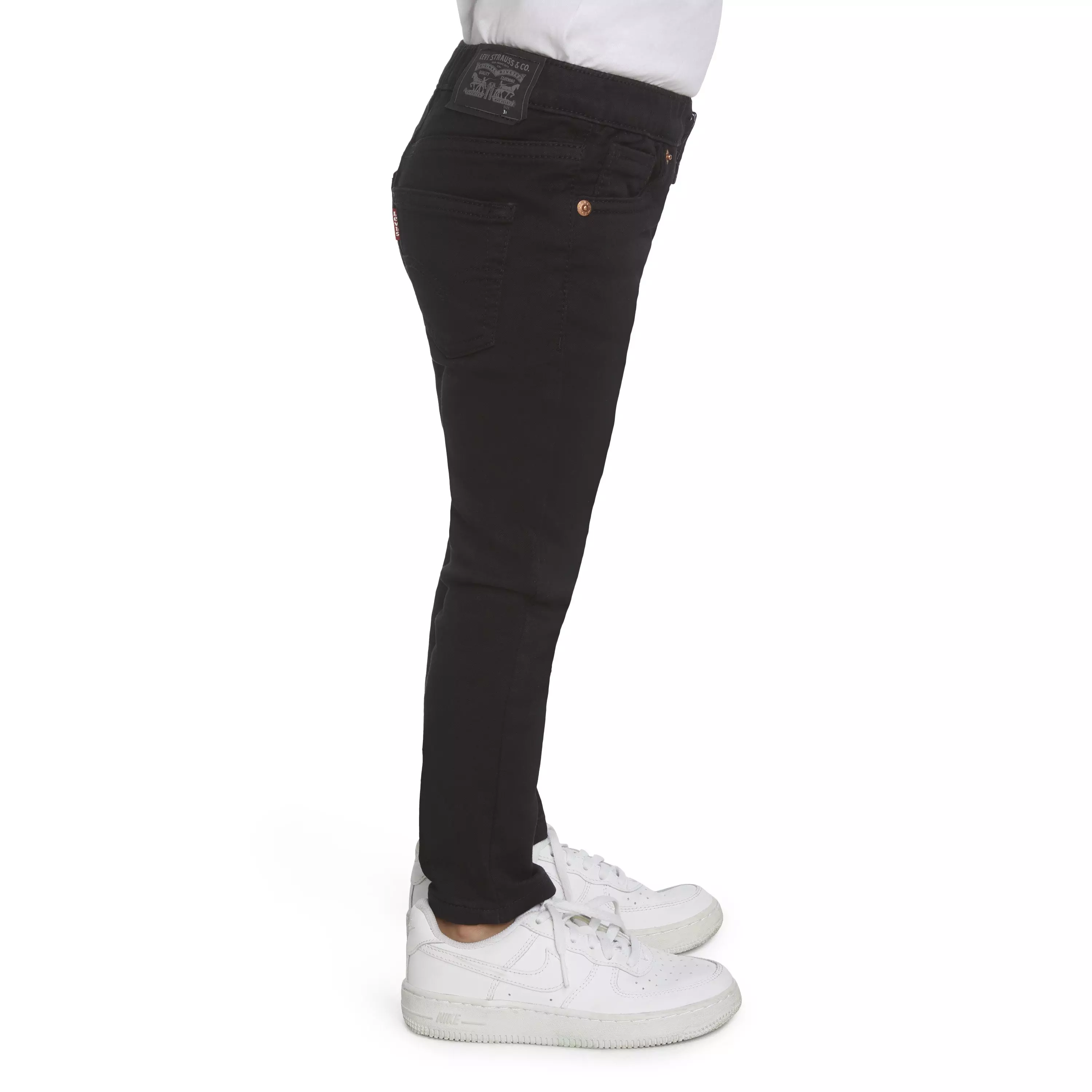 Levi's Toddler Boys' Skinny Fit Black Wash Pull On Jeans - BLACK
