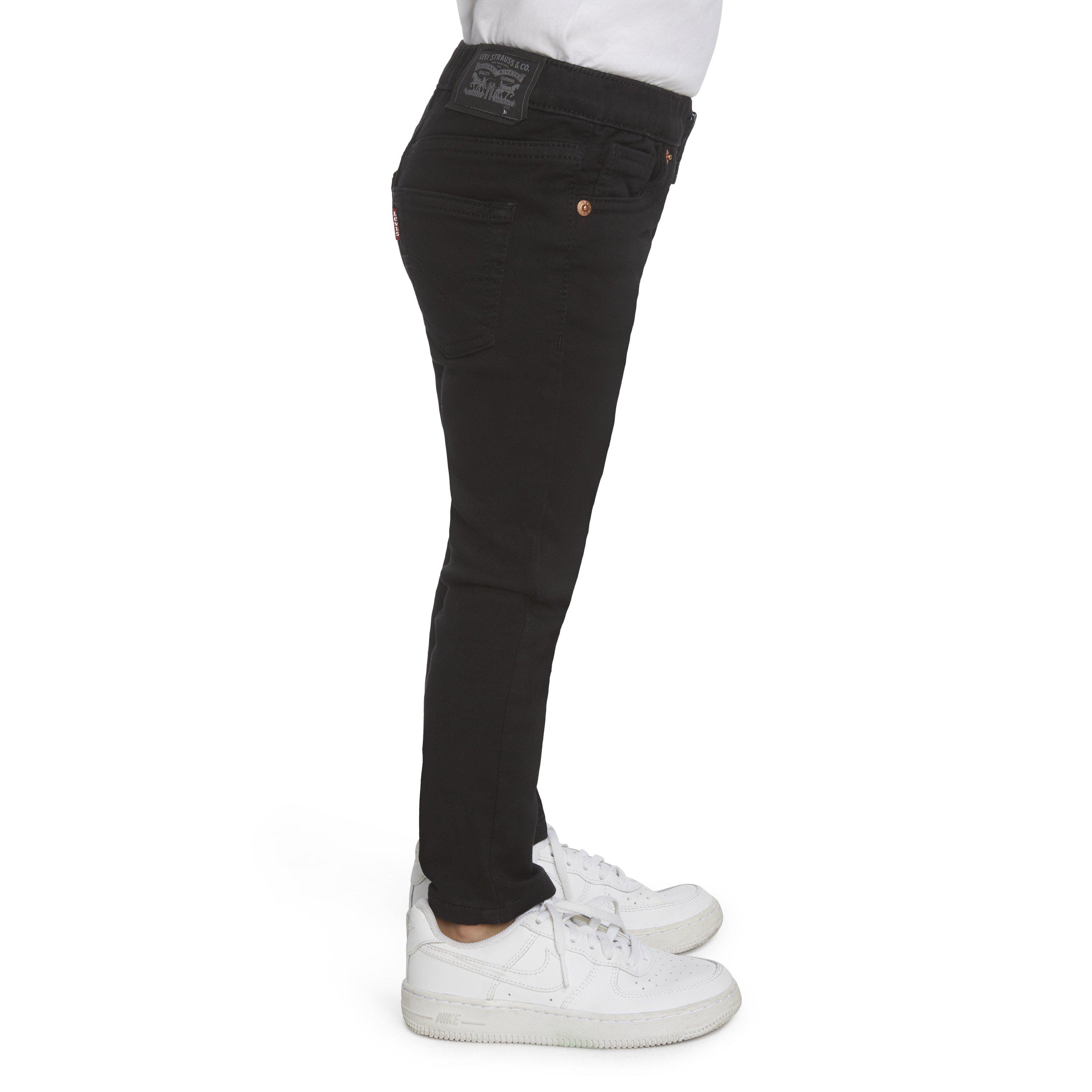 Levi's Skinny Fit Toddler Boys' Black Wash Pull On Jeans
