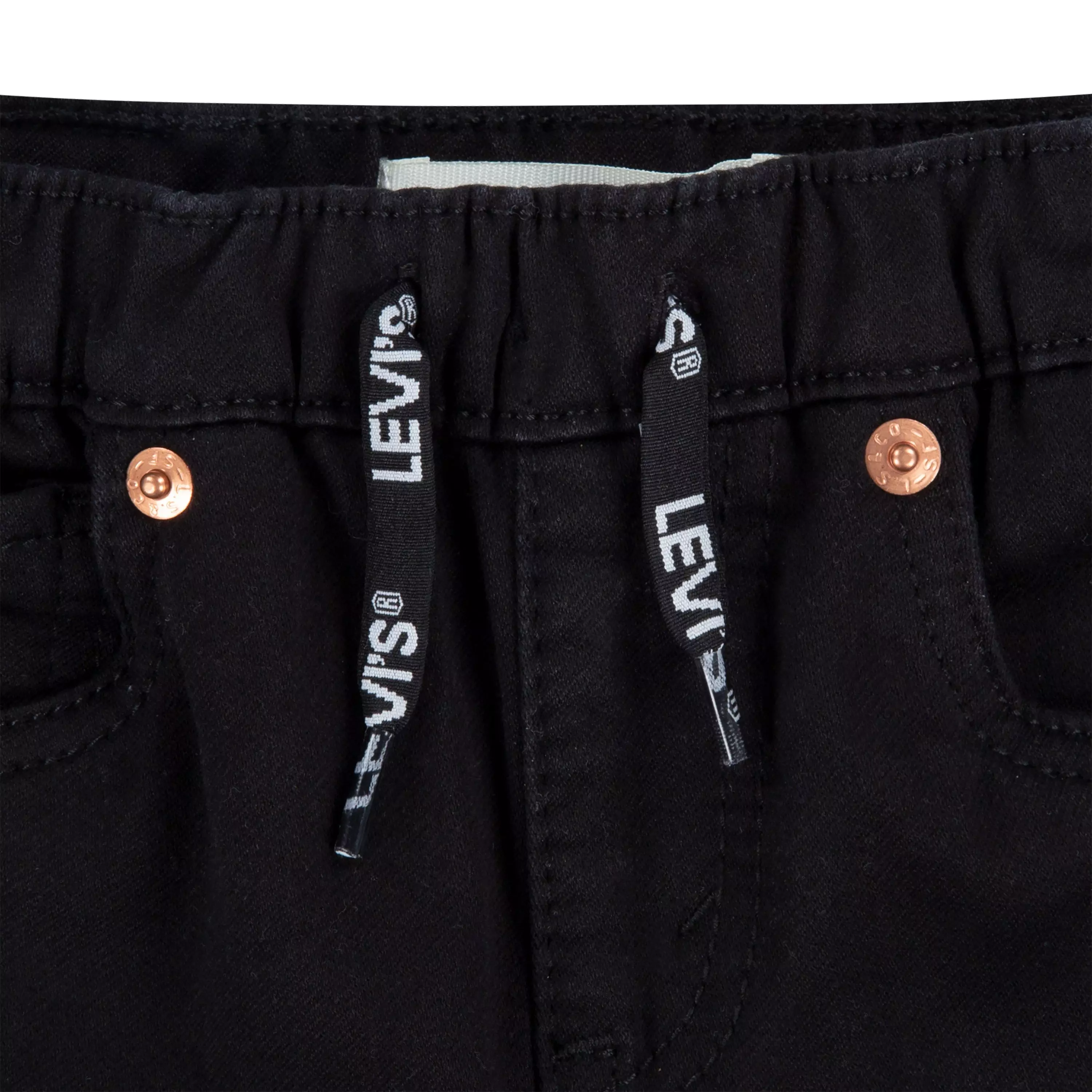 Levi's Toddler Boys' Skinny Fit Black Wash Pull On Jeans - BLACK