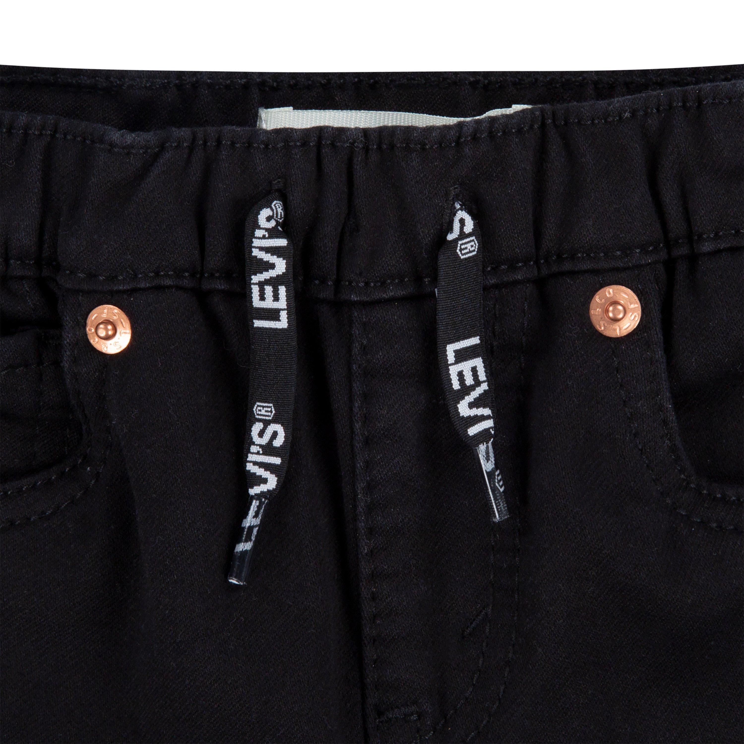 Levi's Skinny Fit Toddler Boys' Black Wash Pull On Jeans
