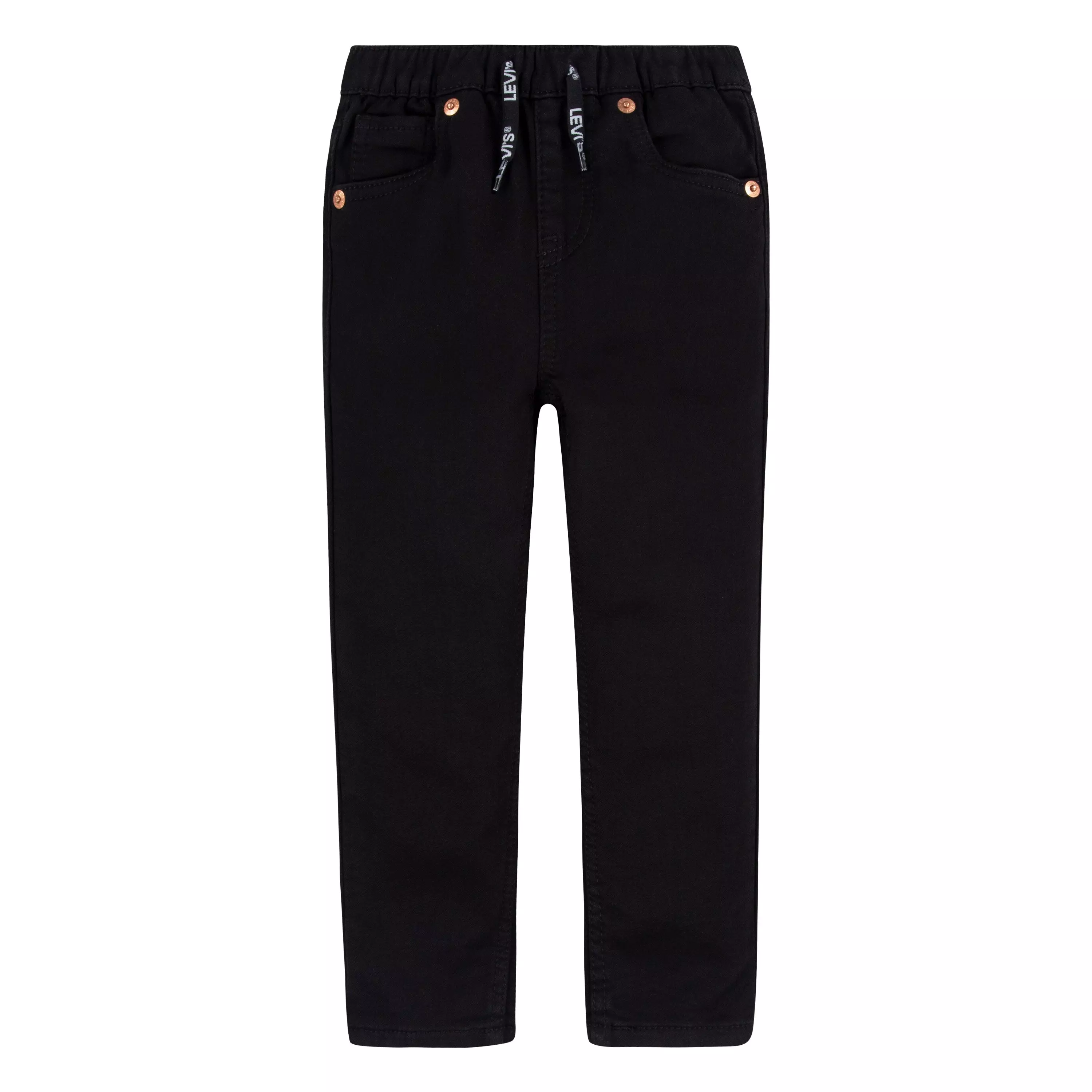 Levi's Toddler Boys' Skinny Fit Black Wash Pull On Jeans - BLACK