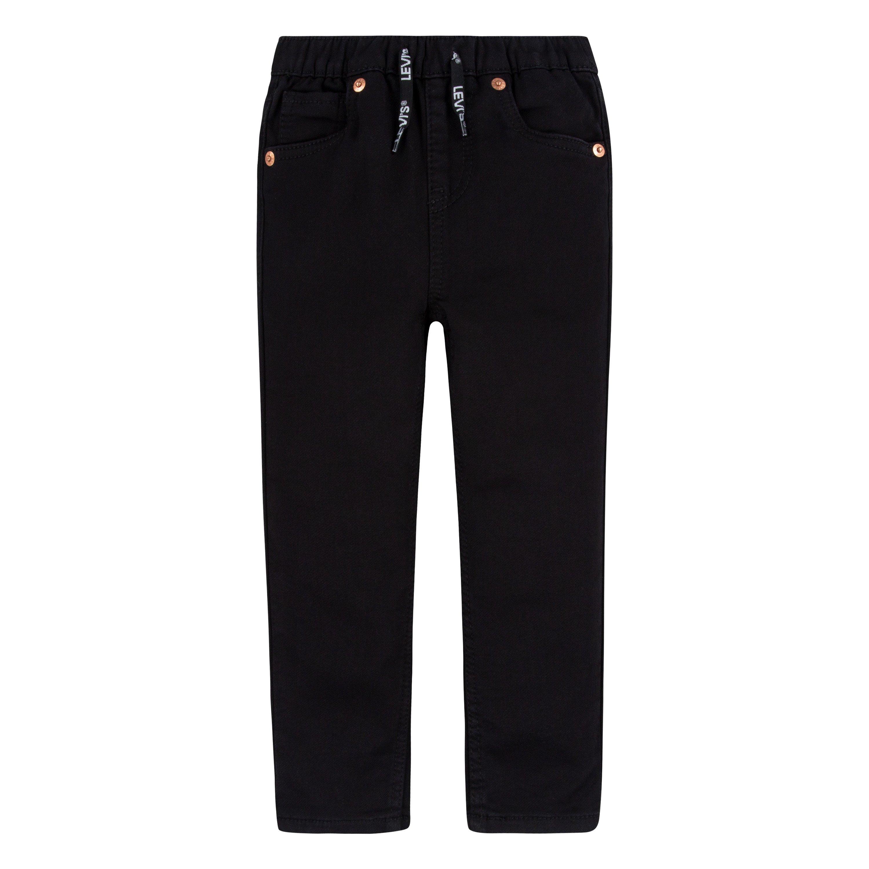 Levi's Skinny Fit Toddler Boys' Black Wash Pull On Jeans