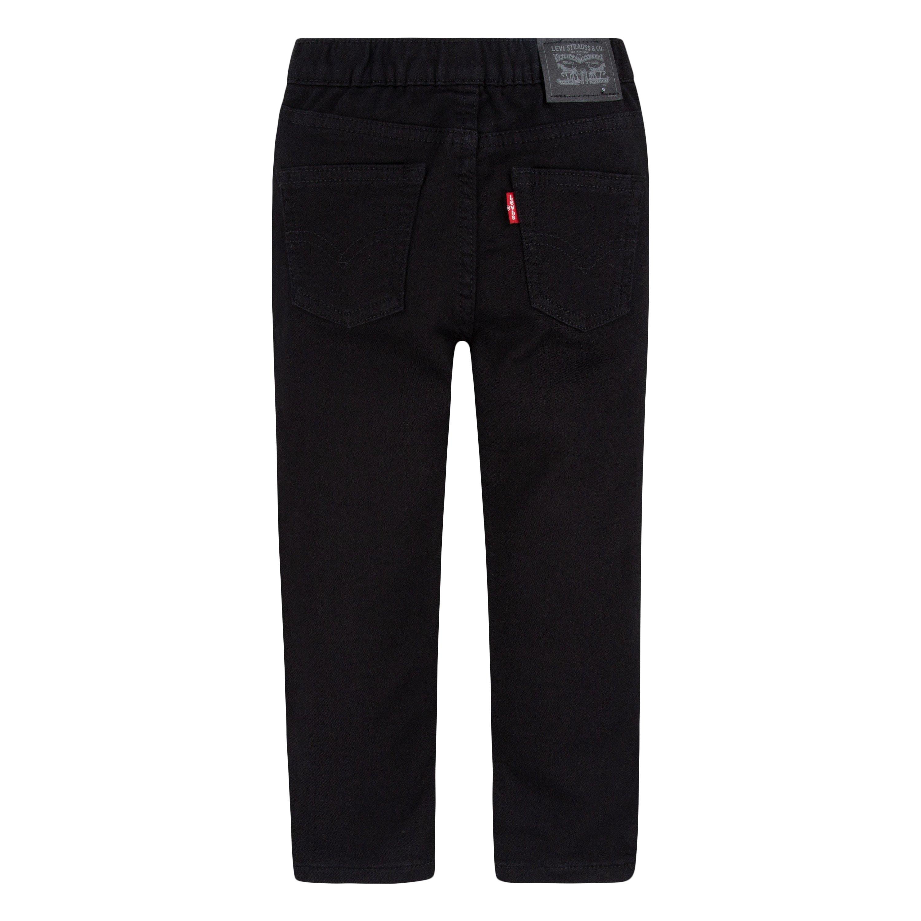 Levi's Skinny Fit Toddler Boys' Black Wash Pull On Jeans