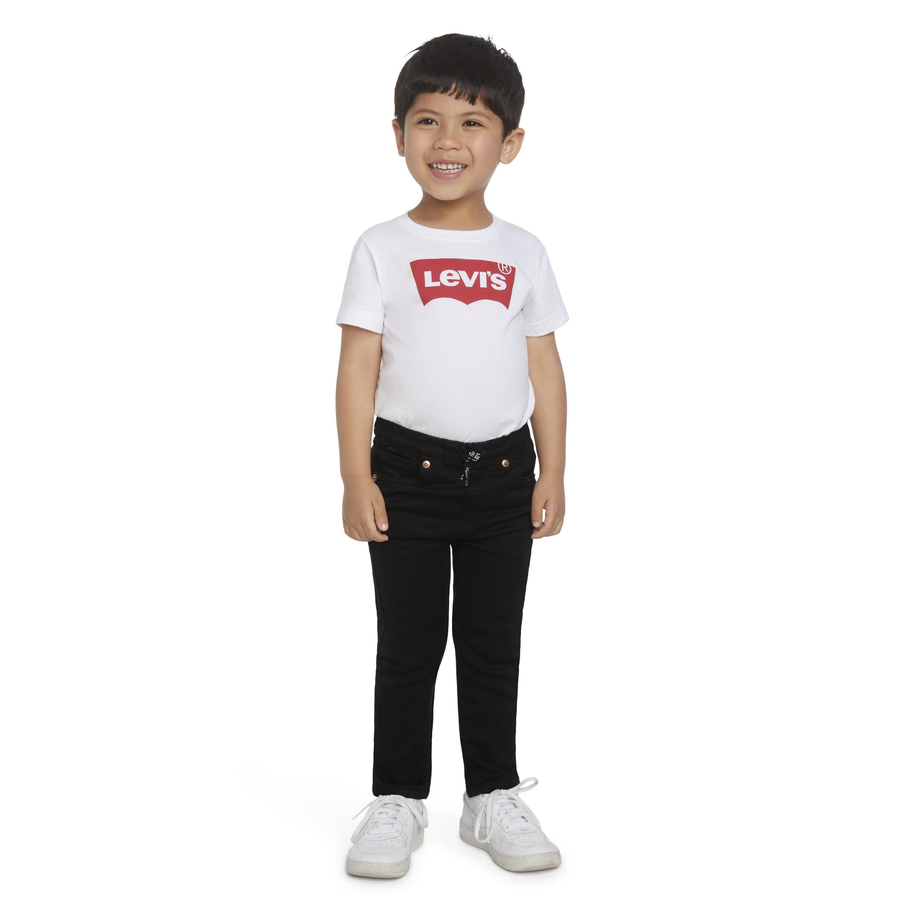 Levi's Skinny Fit Toddler Boys' Black Wash Pull On Jeans