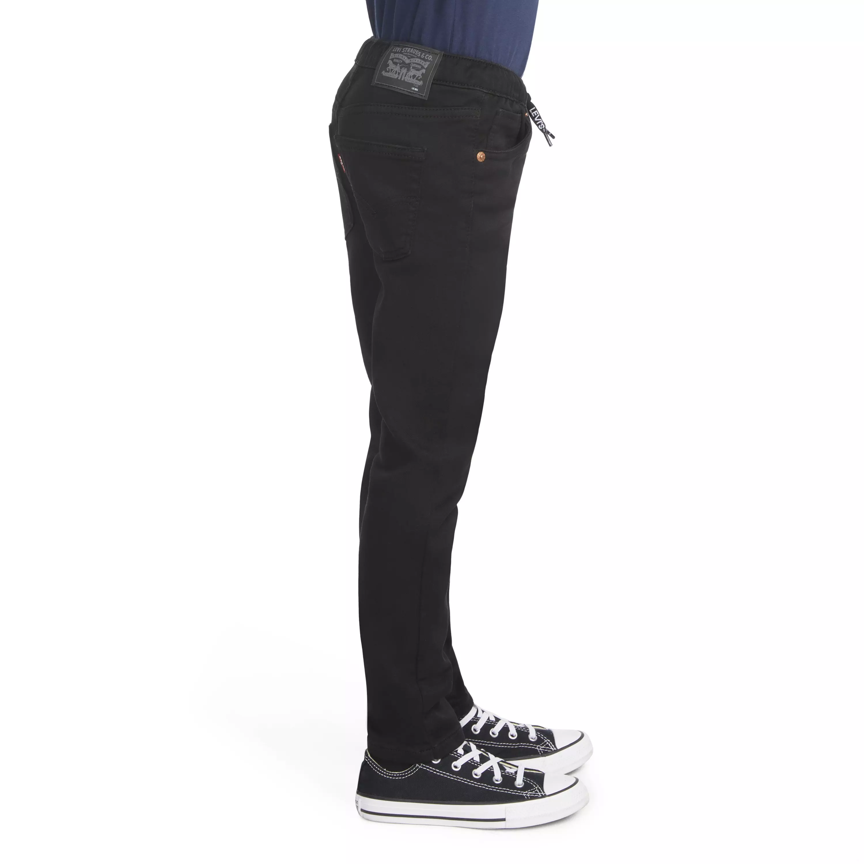 Levi's Little Boys' Skinny Fit Black Wash Pull On Jeans - BLACK