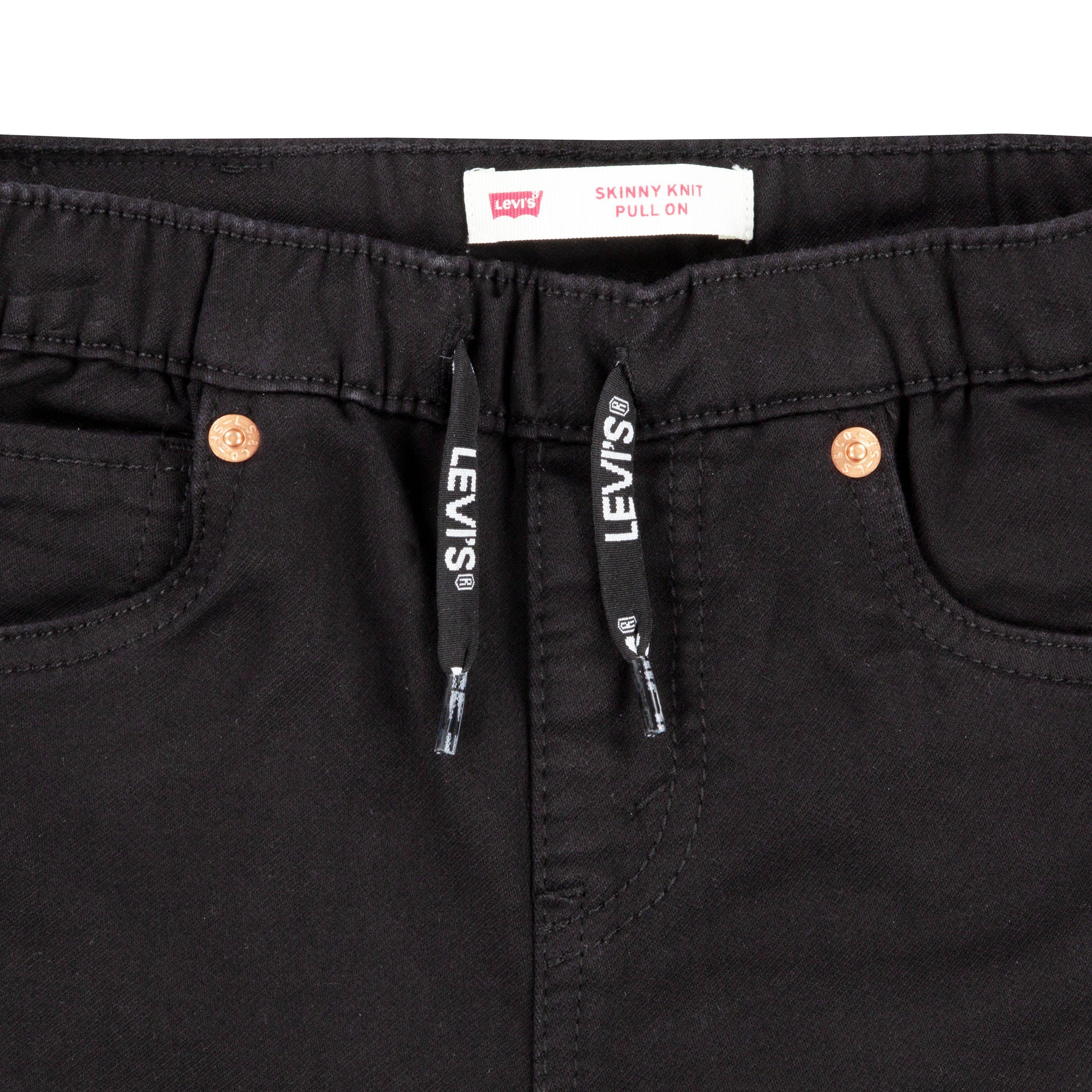 Levi's Little Boys' Skinny Fit Black Wash Pull On Jeans - BLACK Thumbnail View 4