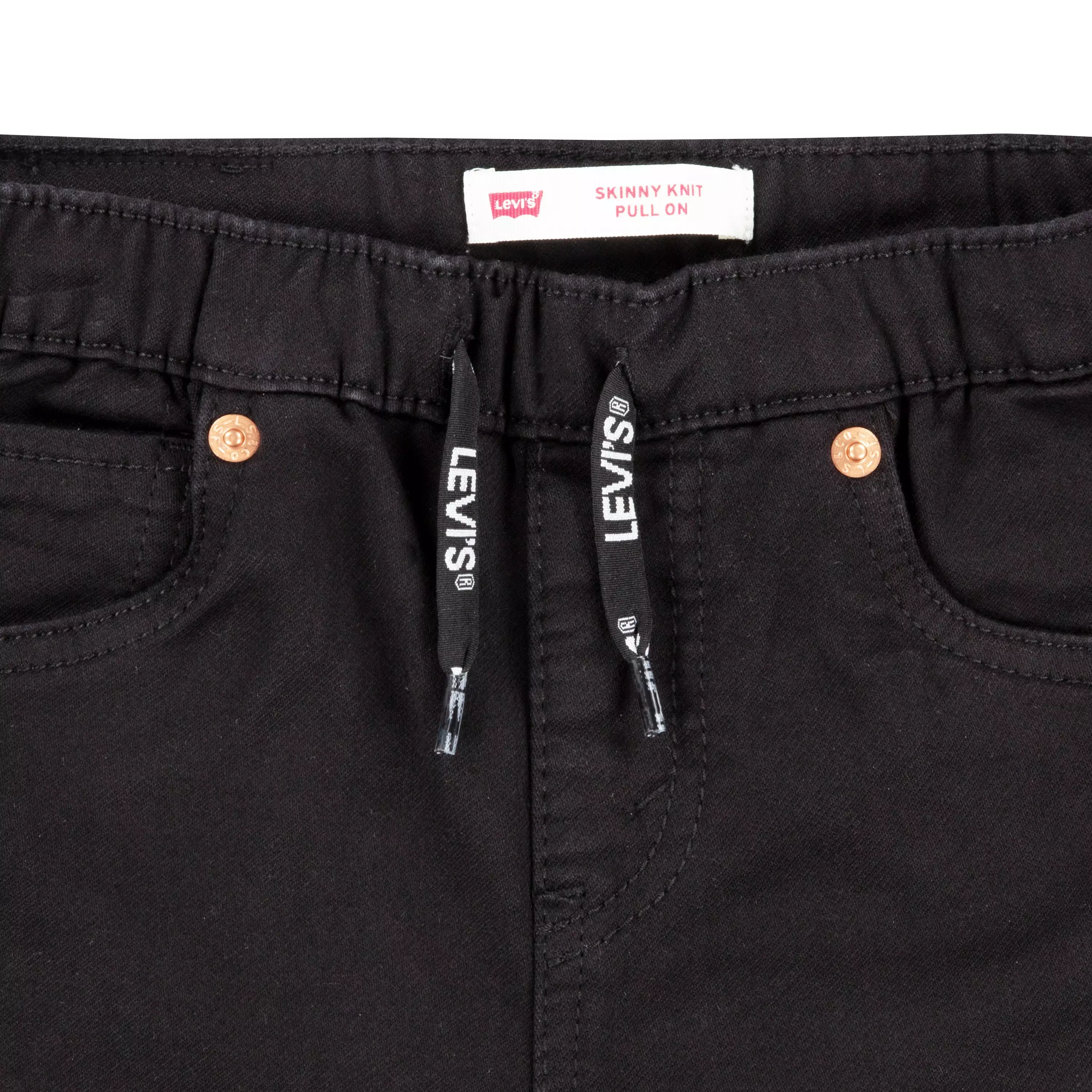 Levi's Little Boys' Skinny Fit Black Wash Pull On Jeans - BLACK