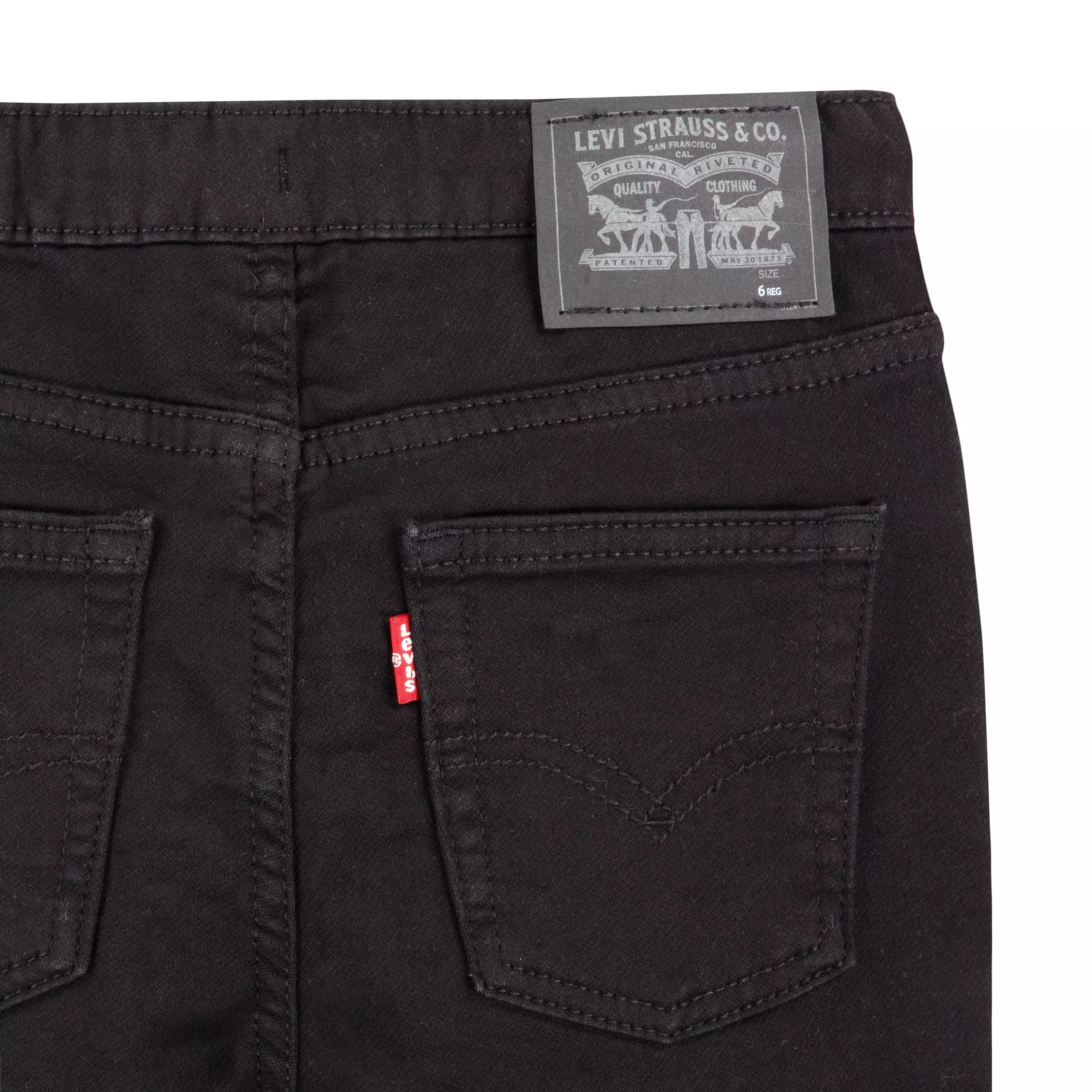 Levi's Little Boys' Skinny Fit Black Wash Pull On Jeans - BLACK