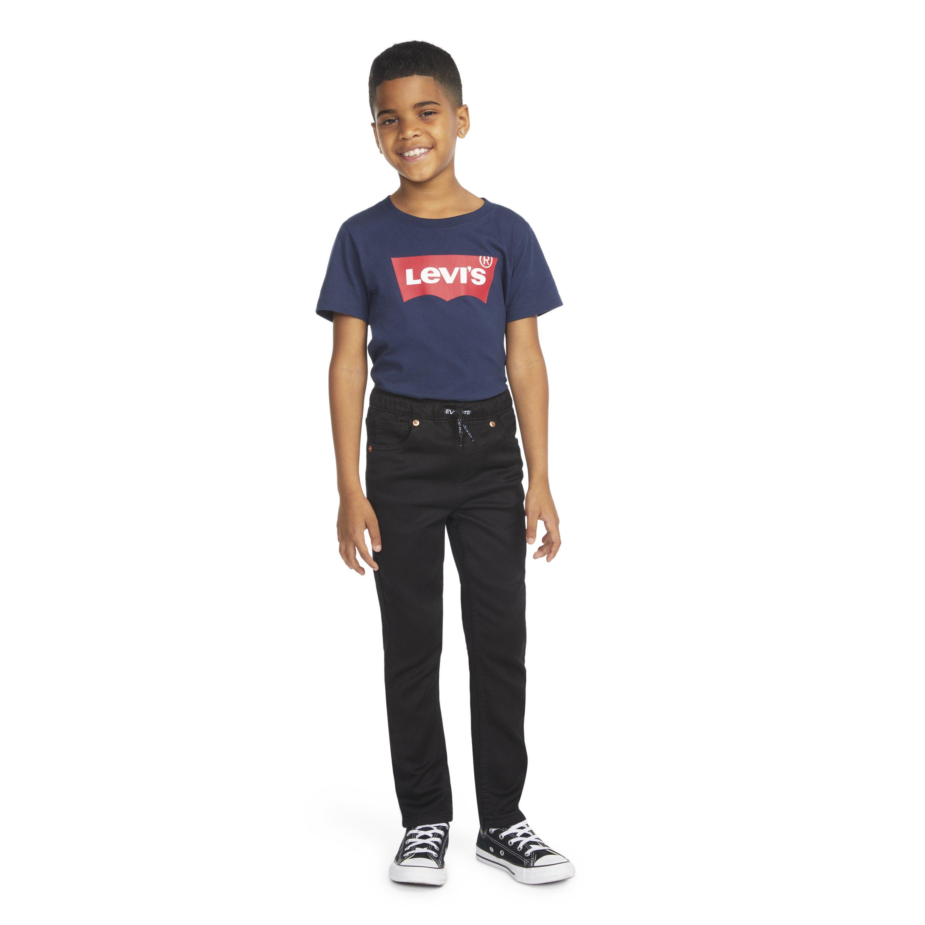 Levi's Skinny Fit Little Boys' Black Wash Pull On Jeans