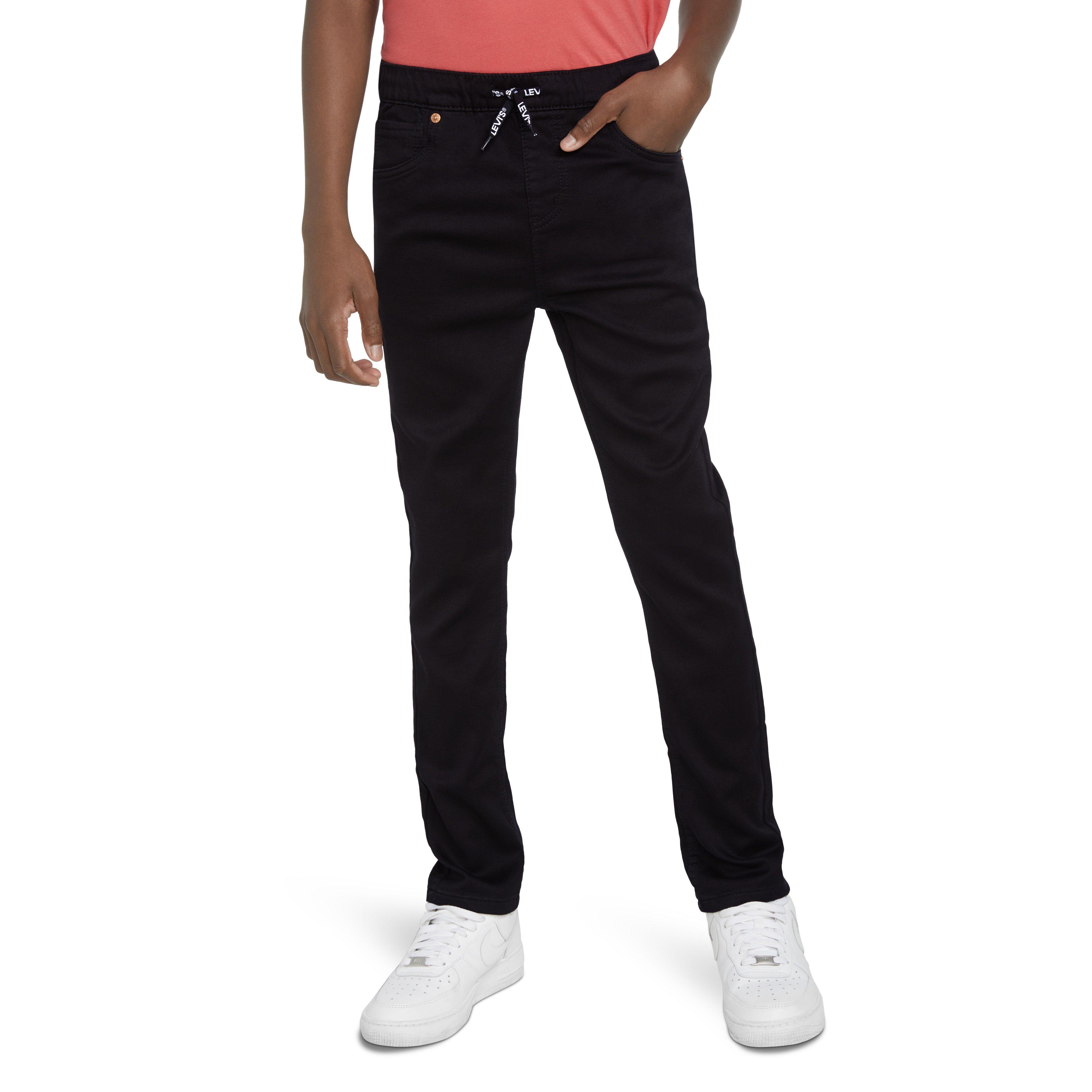 Levi's Skinny Fit Big Boys' Black Wash Pull On Jeans