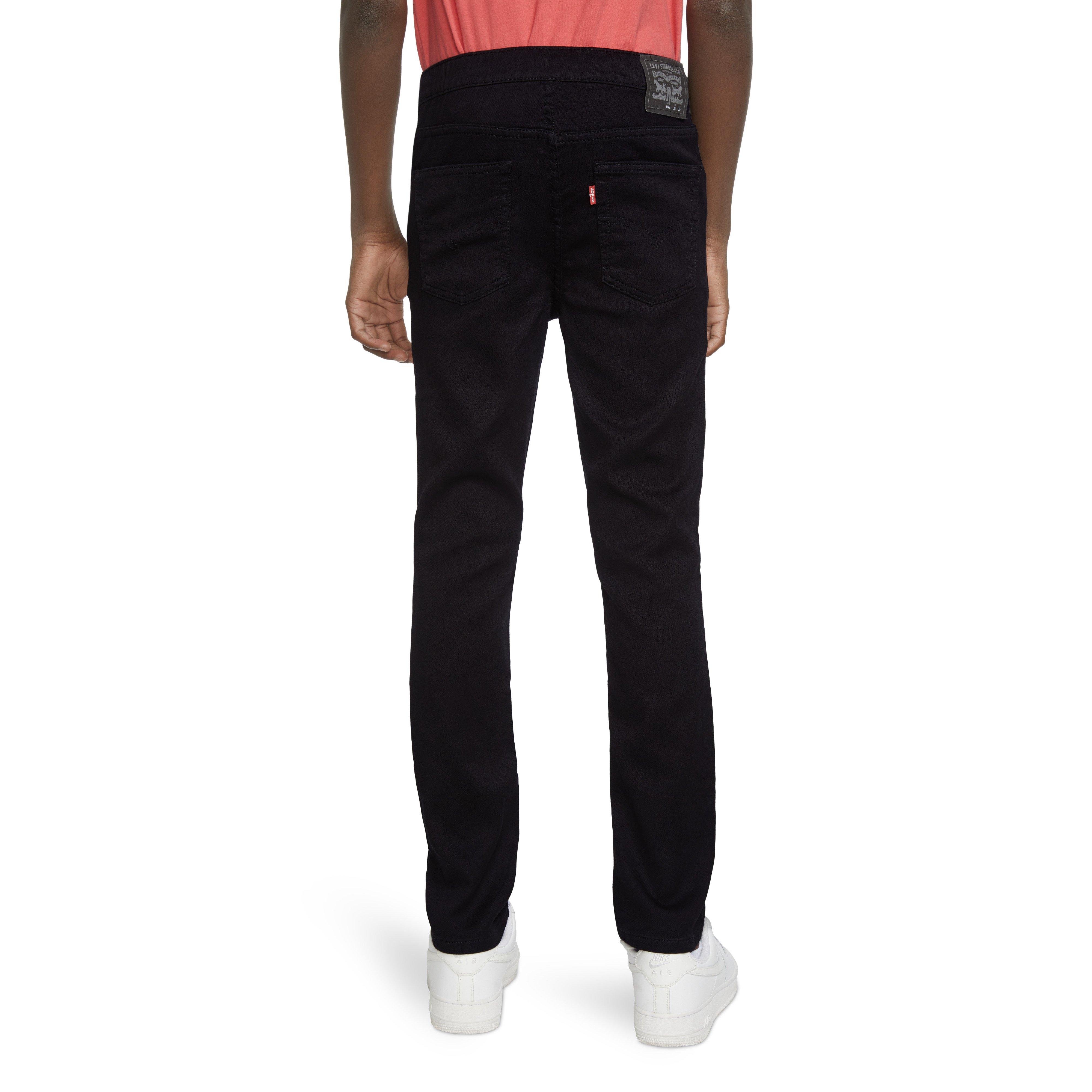 Levi's Skinny Fit Big Boys' Black Wash Pull On Jeans