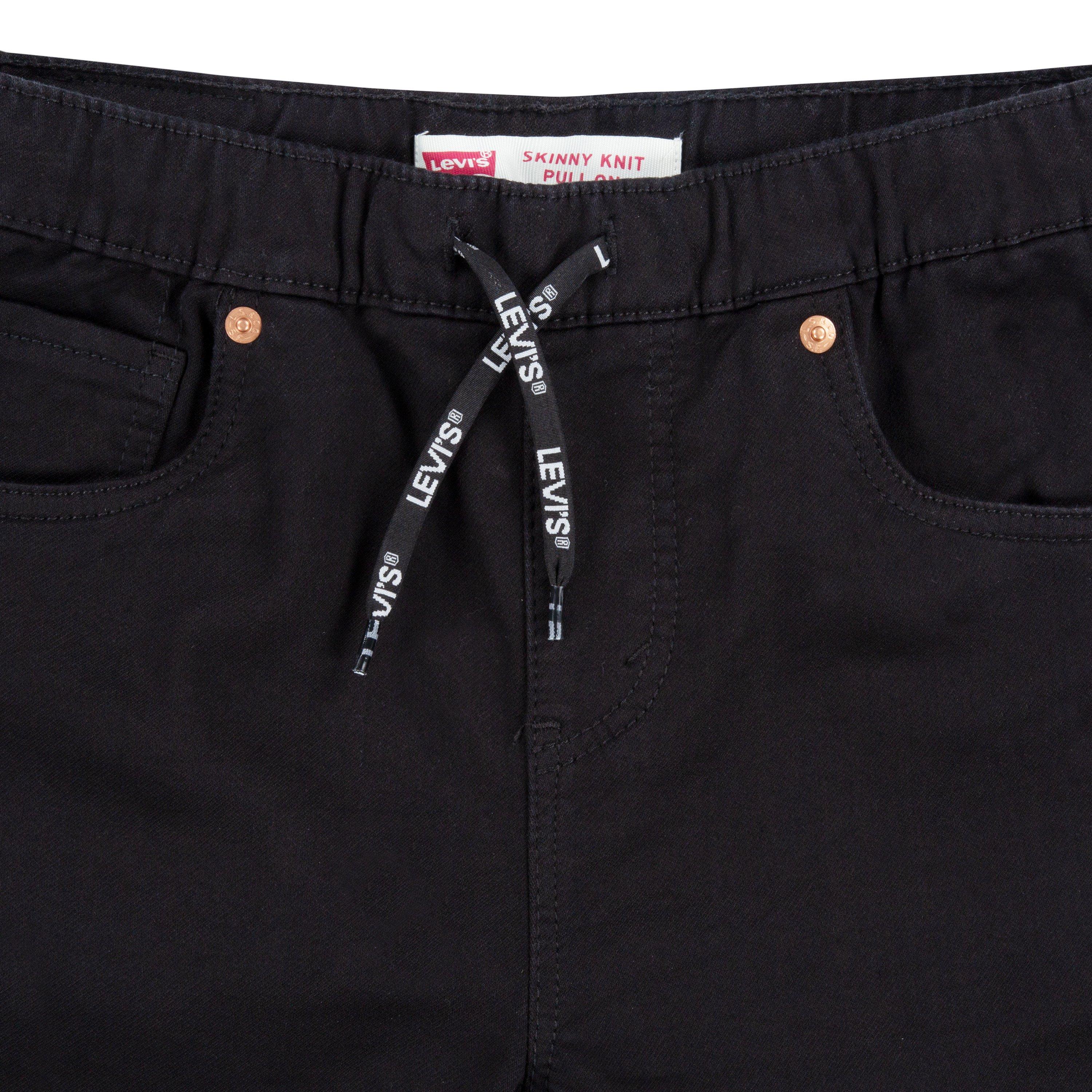 Levi's Big Boys' Skinny Fit Black Wash Pull On Jeans - BLACK Thumbnail View 4