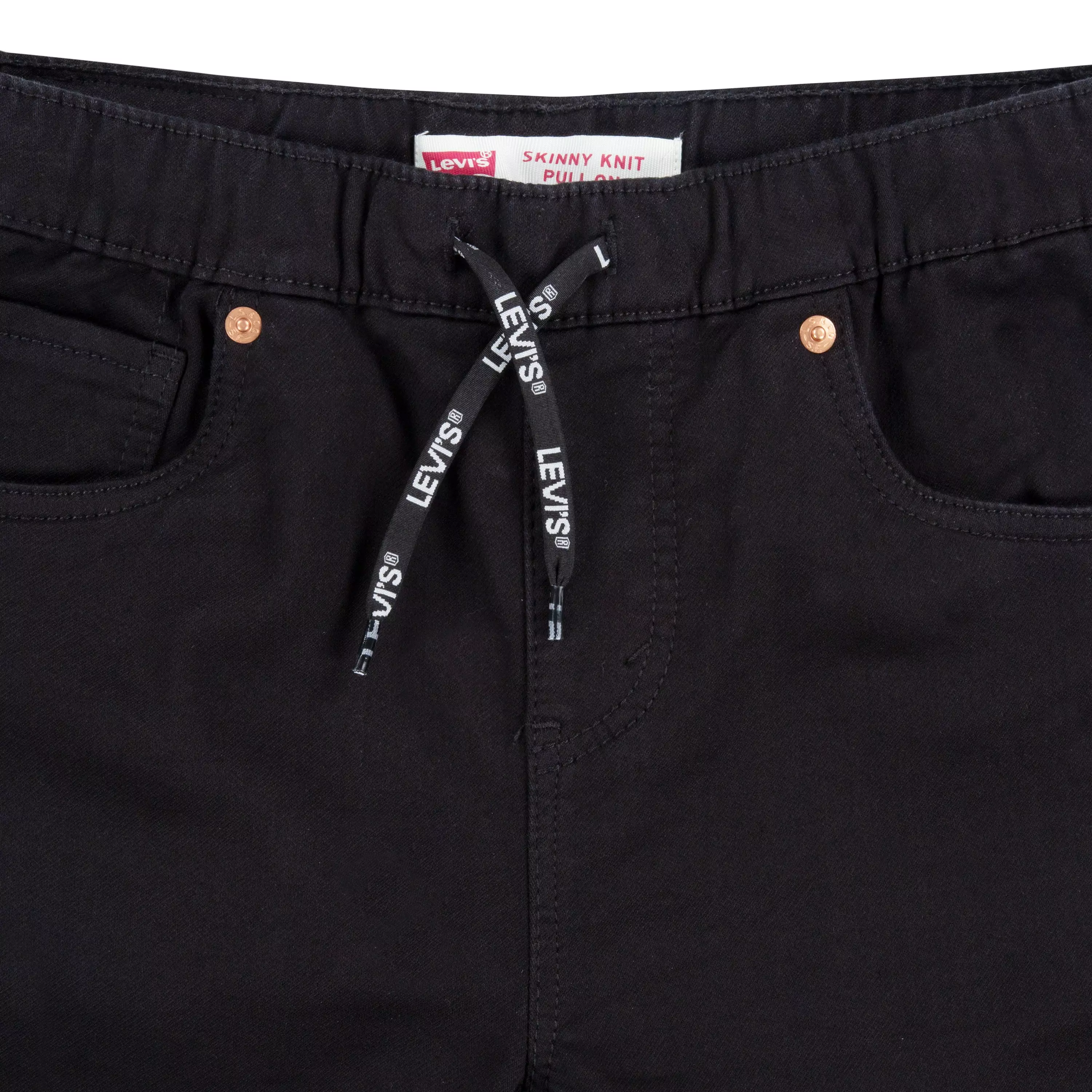 Levi's Big Boys' Skinny Fit Black Wash Pull On Jeans - BLACK