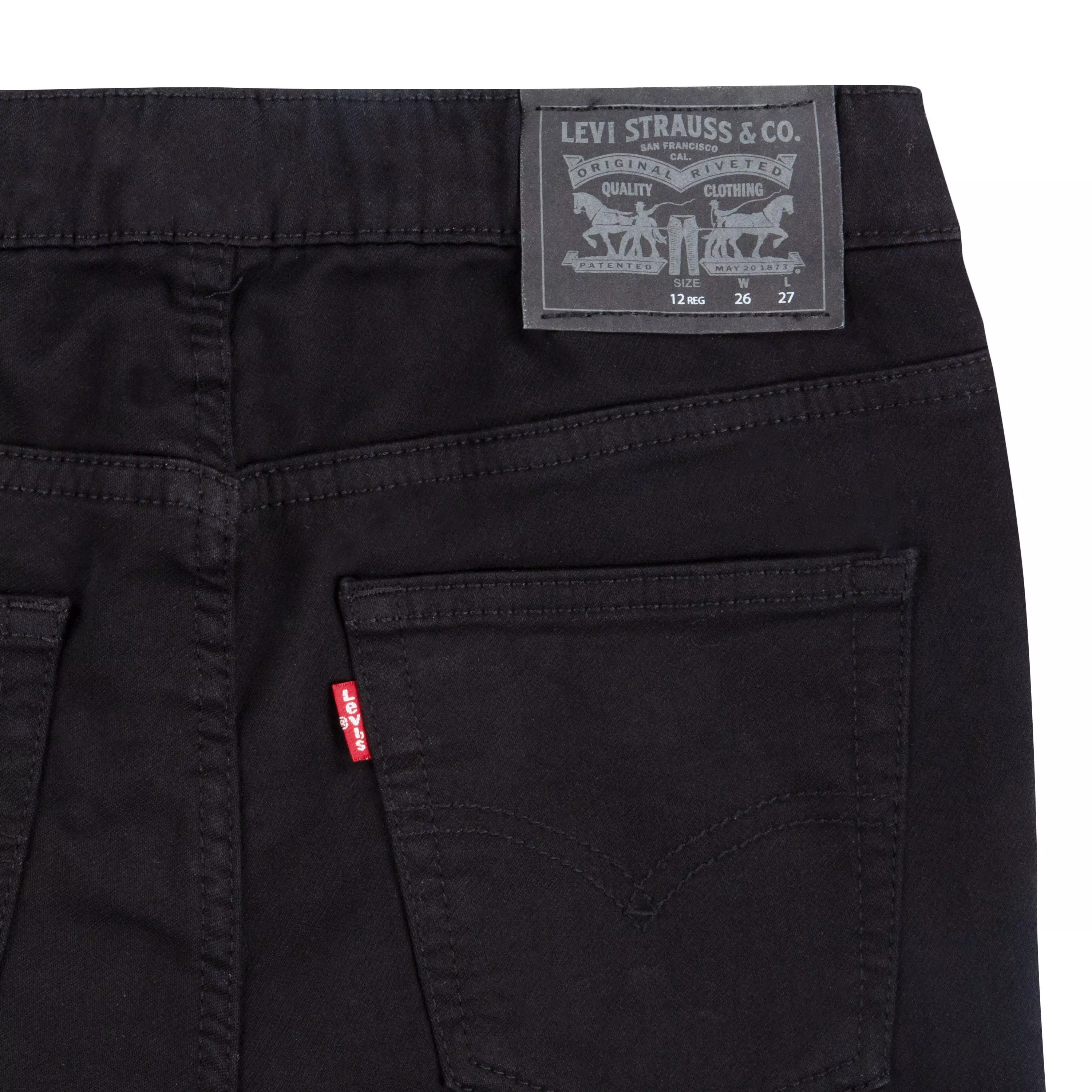 Levi's Big Boys' Skinny Fit Black Wash Pull On Jeans - BLACK