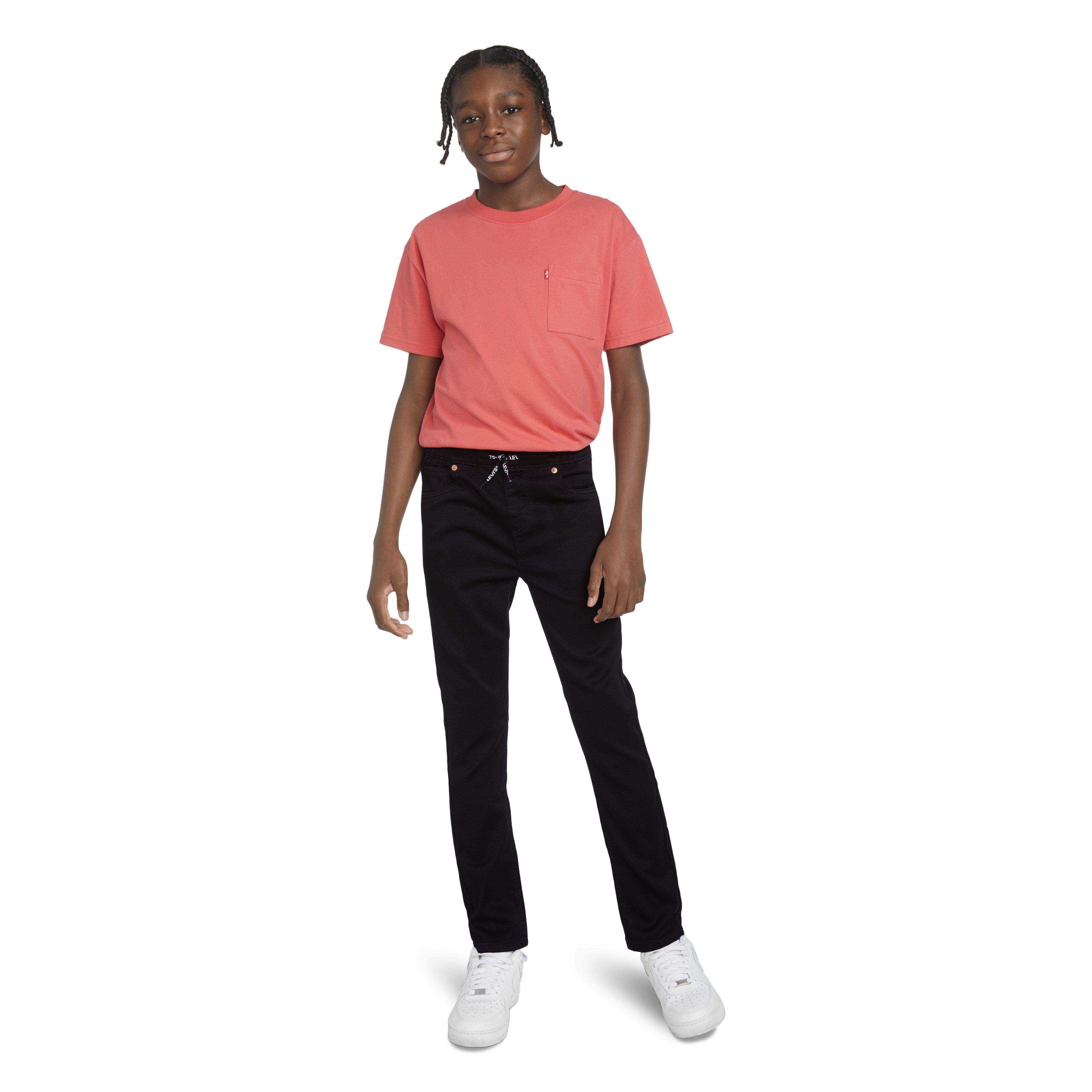 Levi's Skinny Fit Big Boys' Black Wash Pull On Jeans