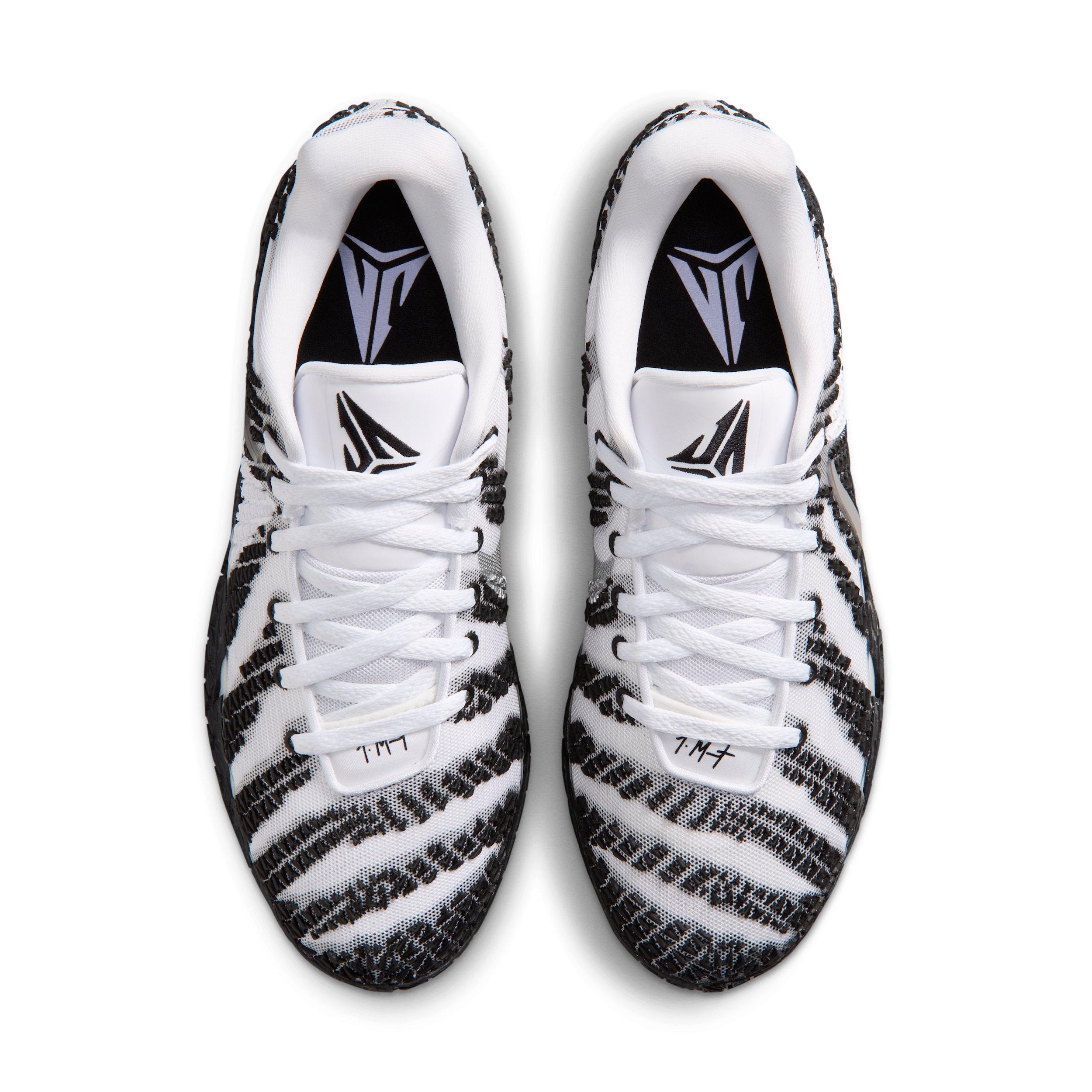 Nike Ja 3 "White/Black/Metallic Silver" Men's Basketball Shoe - WHITE/BLACK/SILVER Thumbnail View 4