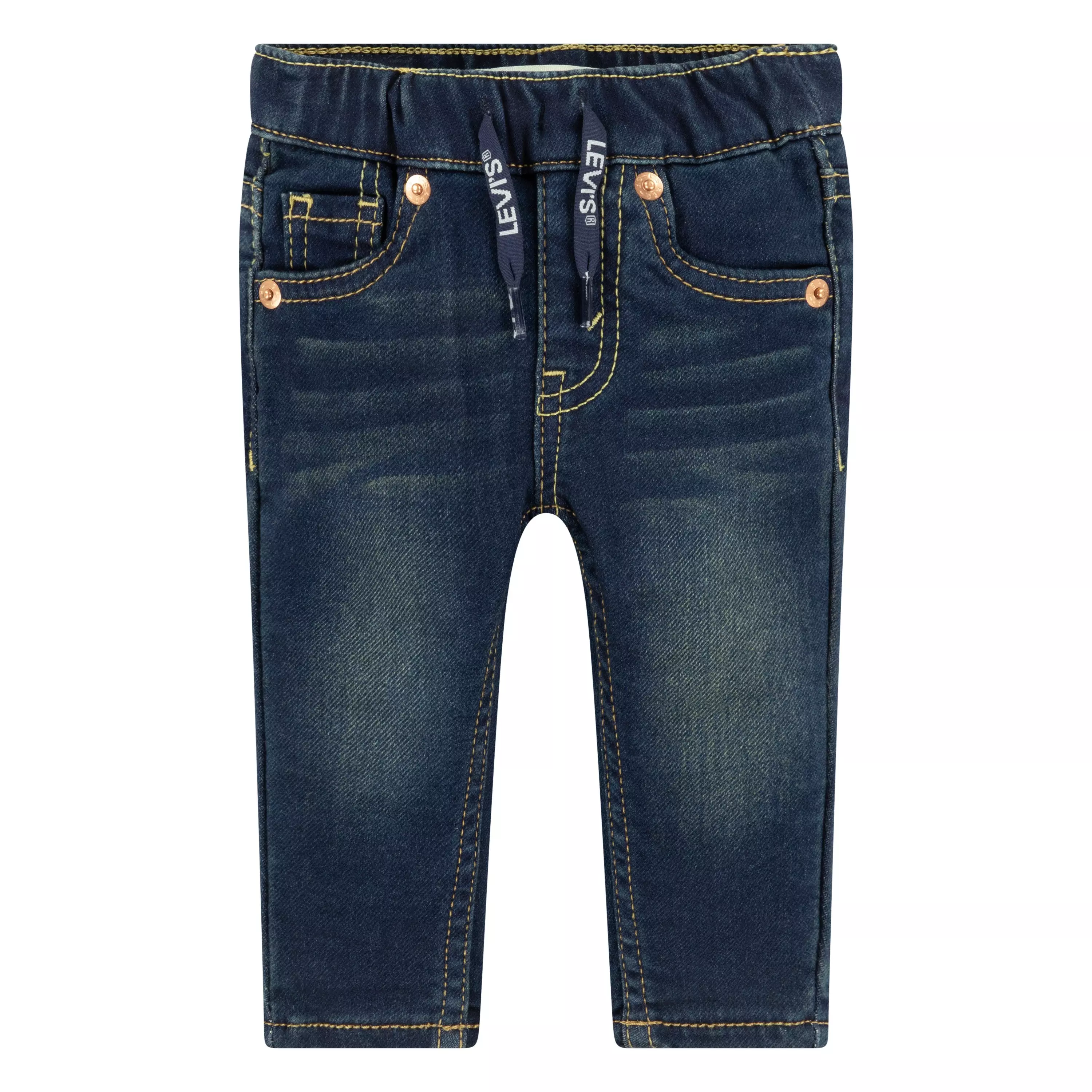 Levi's Baby Boys' Skinny Fit Dark Blue Wash Pull On Jeans - DARK BLUE