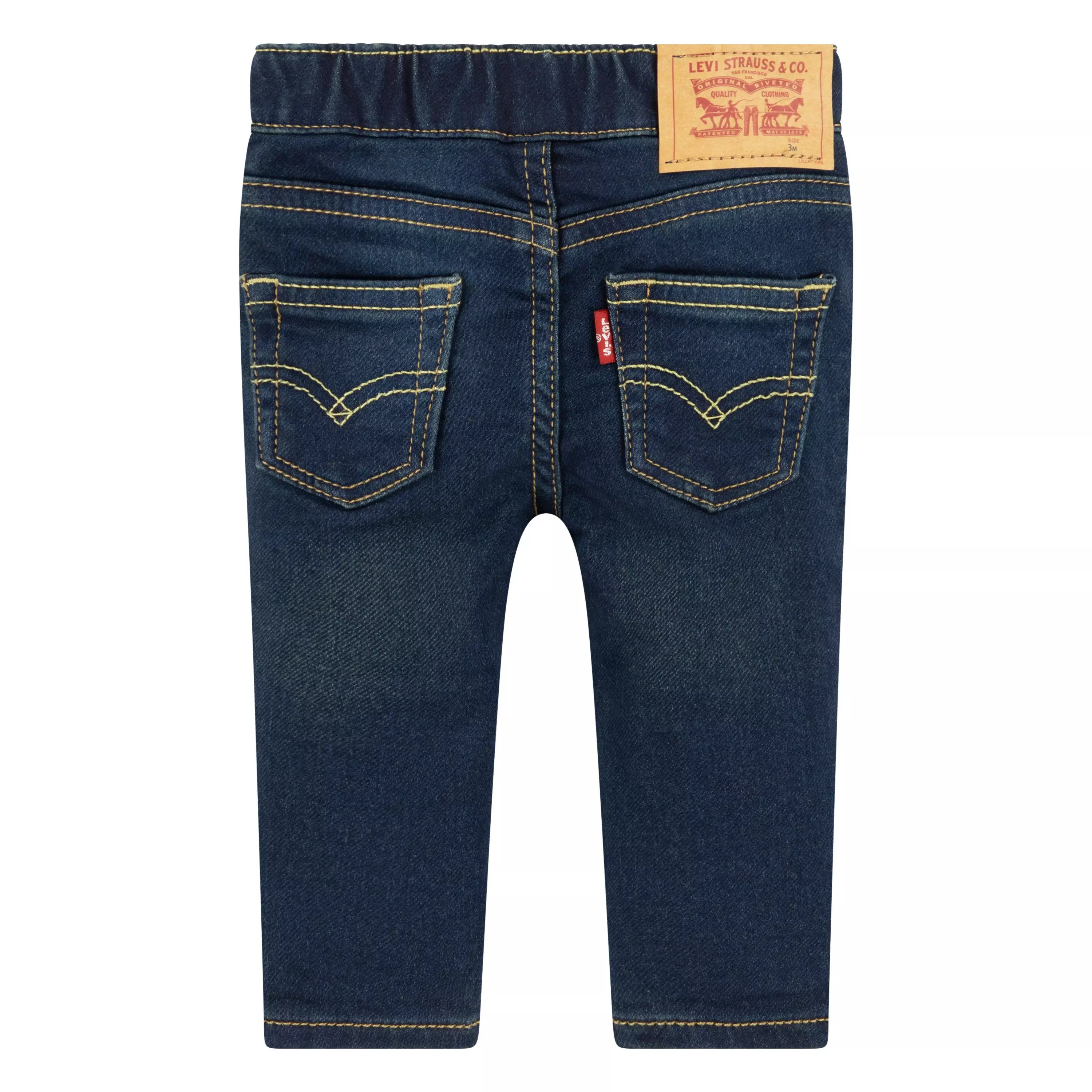 Levi's Baby Boys' Skinny Fit Dark Blue Wash Pull On Jeans - DARK BLUE