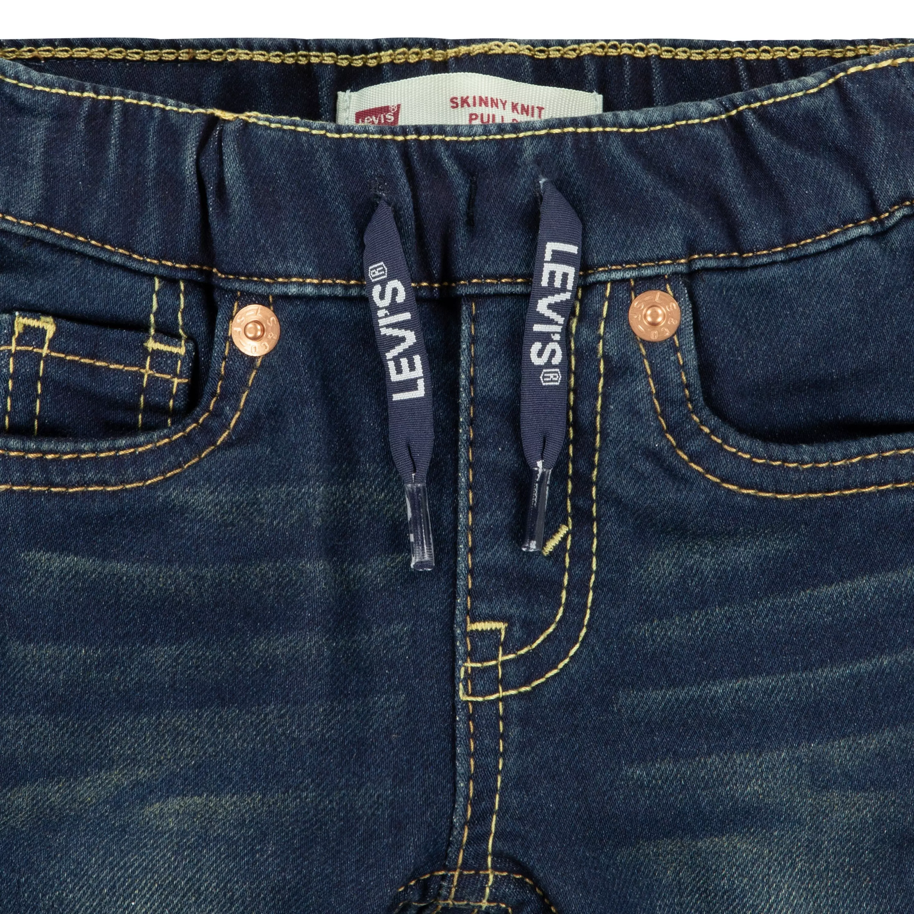Levi's Baby Boys' Skinny Fit Dark Blue Wash Pull On Jeans - DARK BLUE