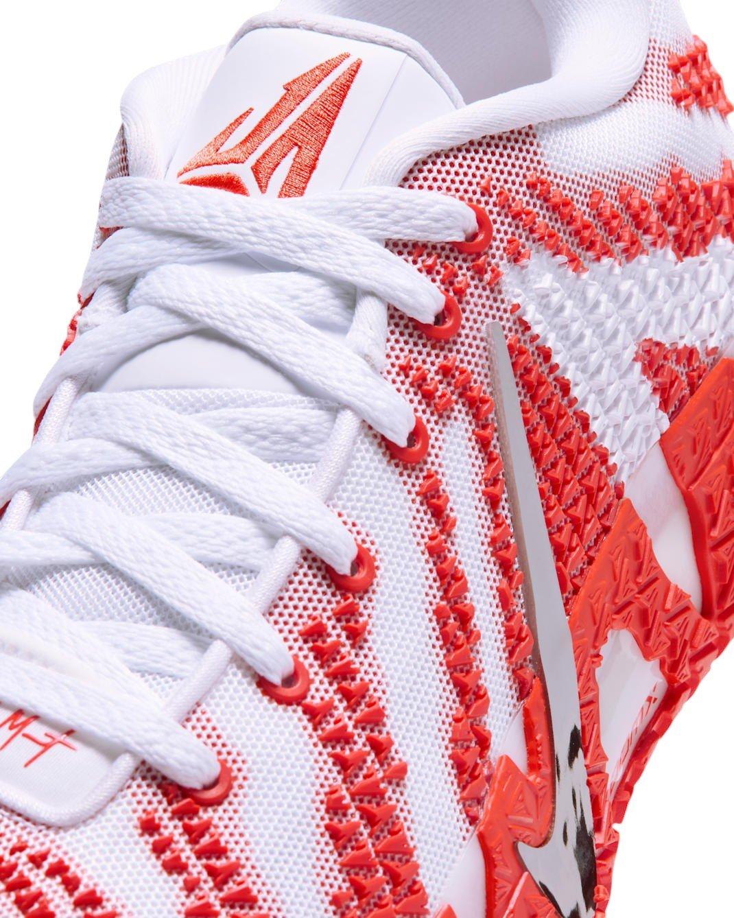 Nike Ja 3 "White/Team Orange/Metallic Silver" Men's Basketball Shoe - WHITE/ORANGE/SILVER