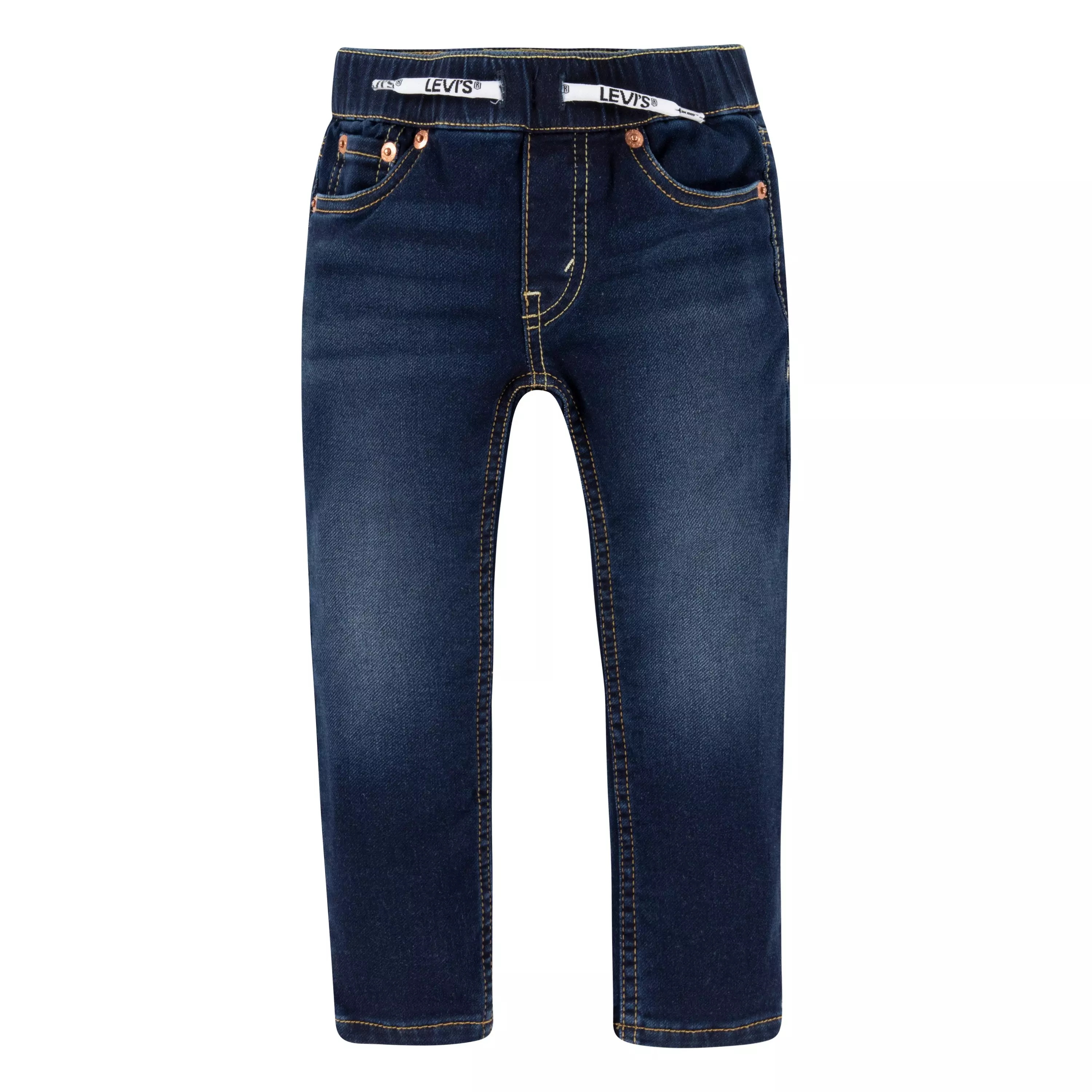 Levi's Toddler Boys' Skinny Fit Dark Blue Wash Pull On Jeans - DARK BLUE