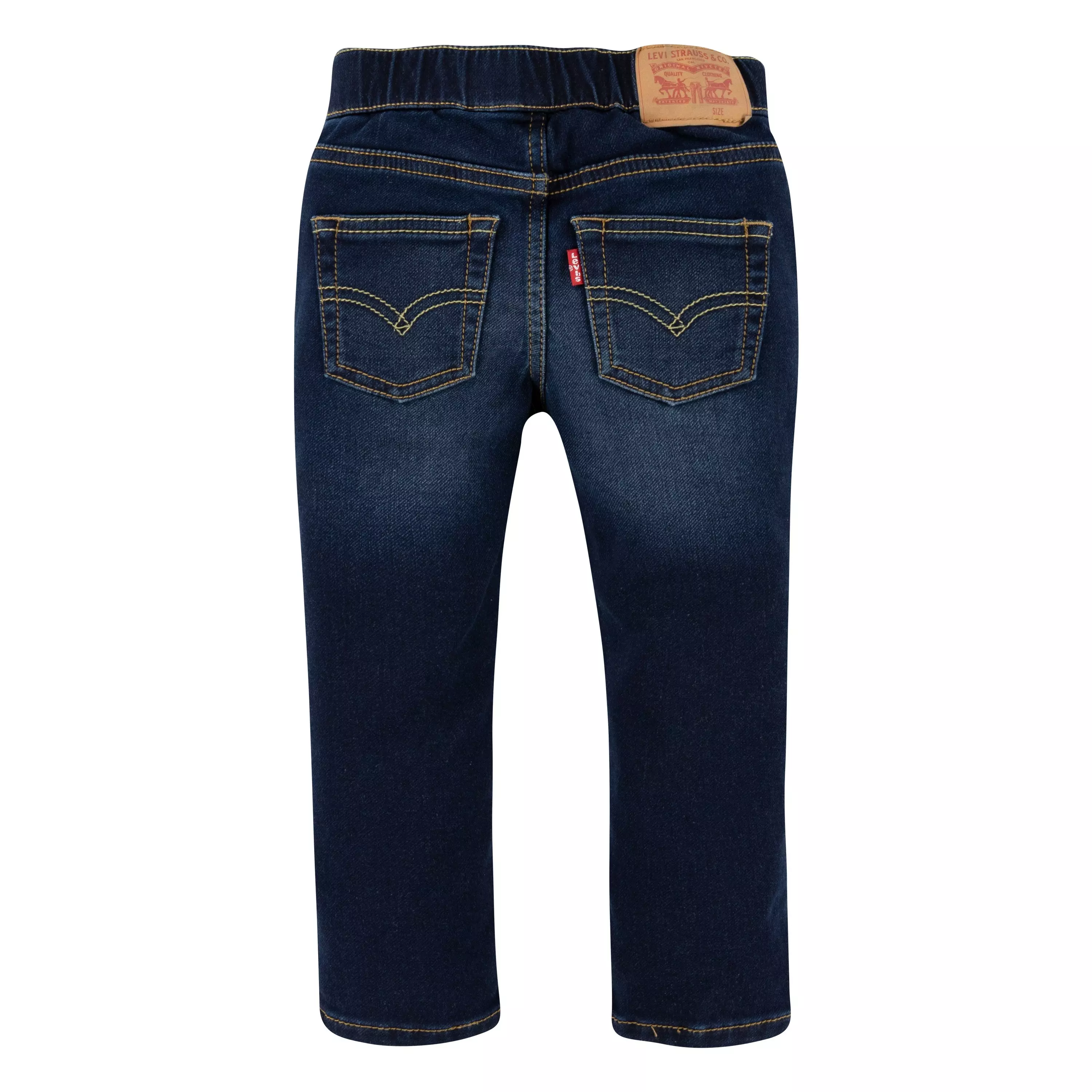Levi's Toddler Boys' Skinny Fit Dark Blue Wash Pull On Jeans - DARK BLUE