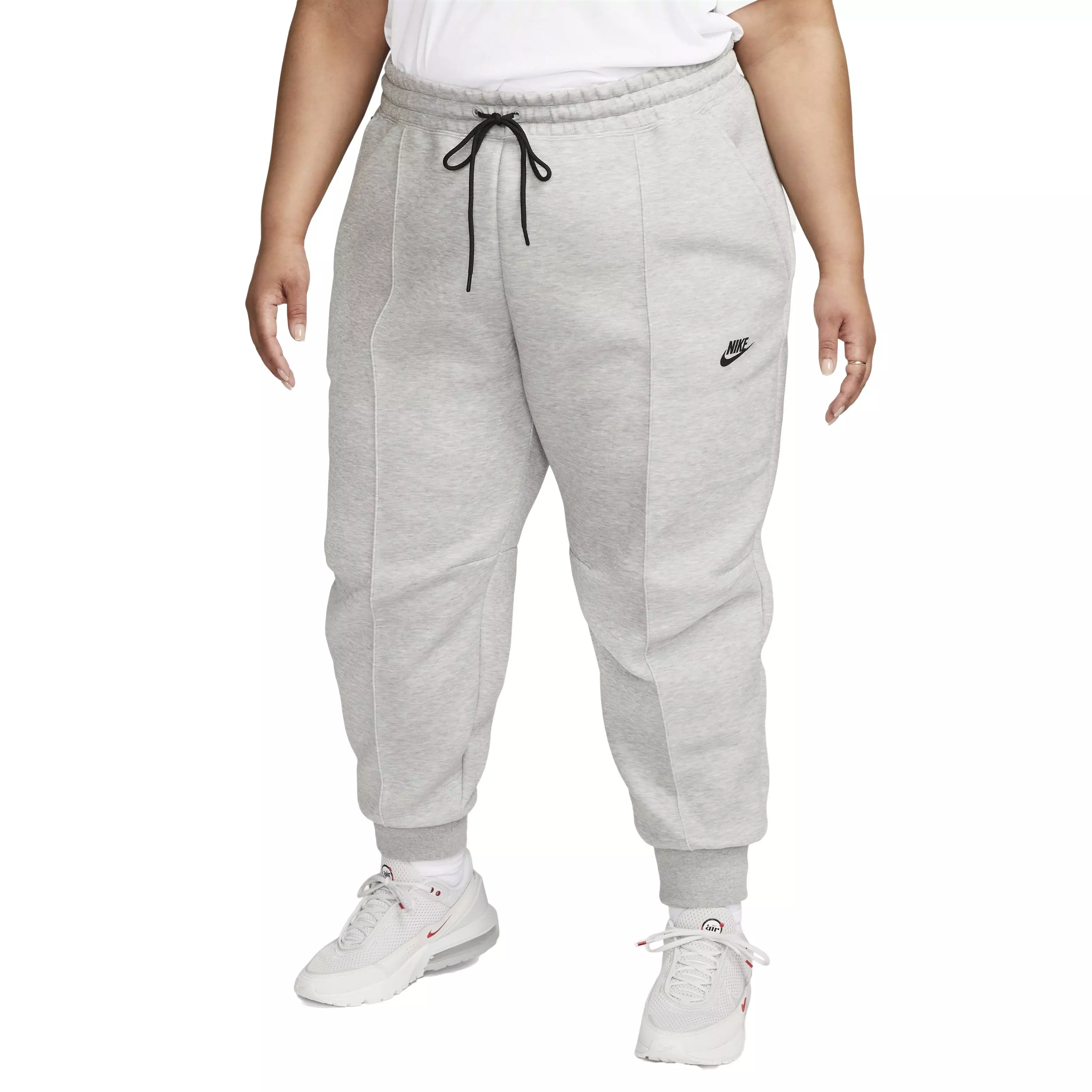 Nike Women's Sportswear Tech Fleece Mid-Rise Joggers -Grey - GREY