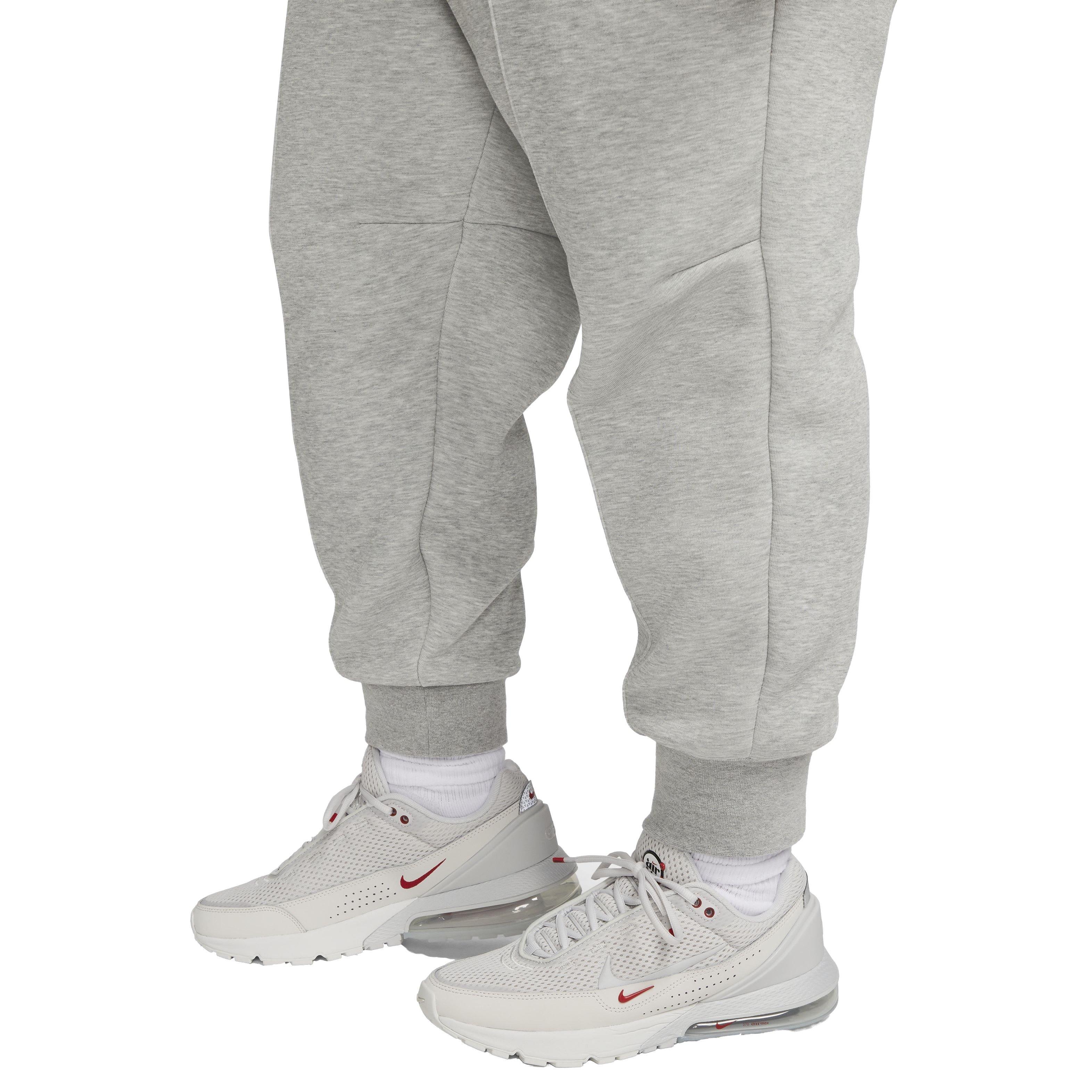 Nike Women's Sportswear Tech Fleece Mid-Rise Joggers -Grey - GREY Thumbnail View 6