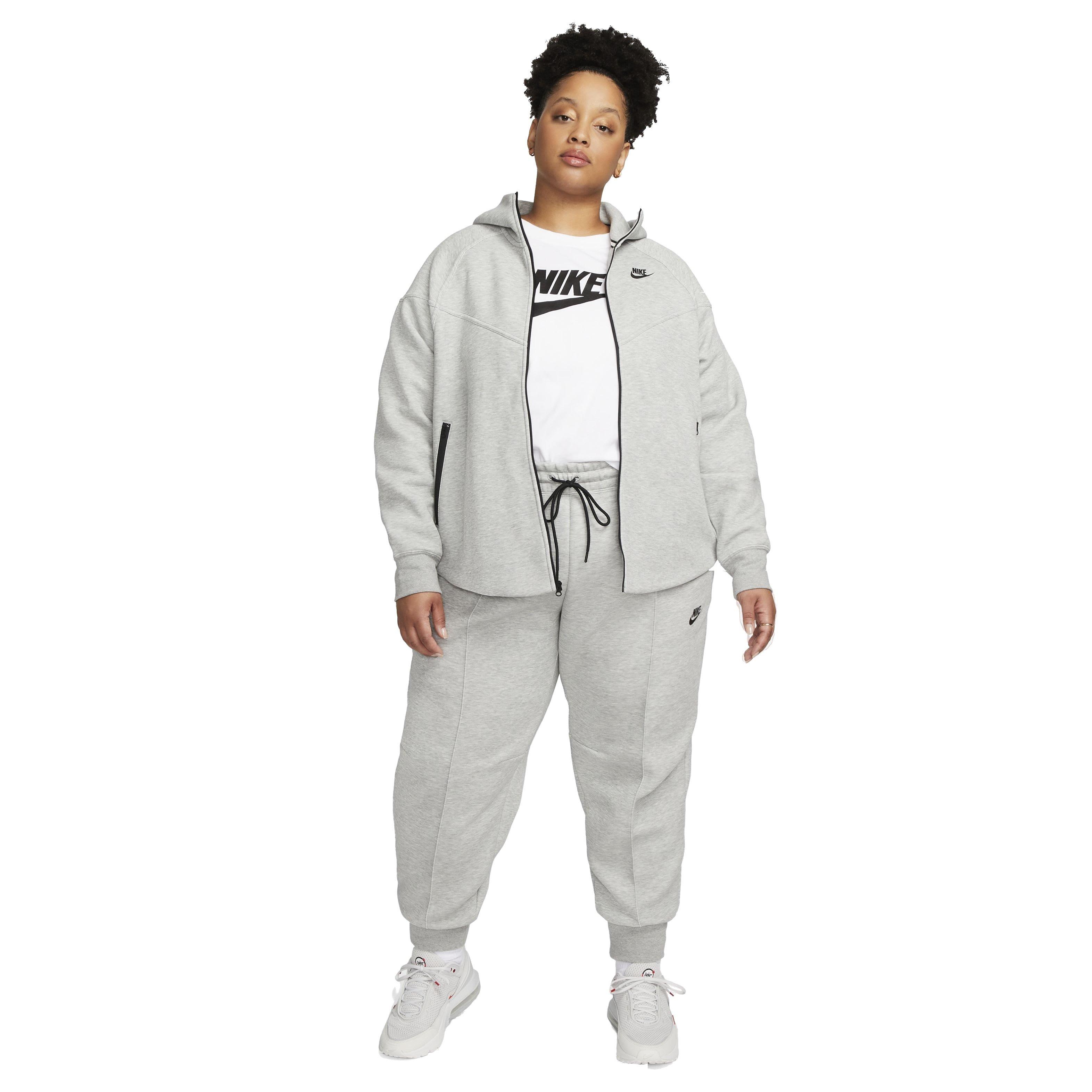 Nike Women's Sportswear Tech Fleece Mid-Rise Joggers -Grey - GREY Thumbnail View 7