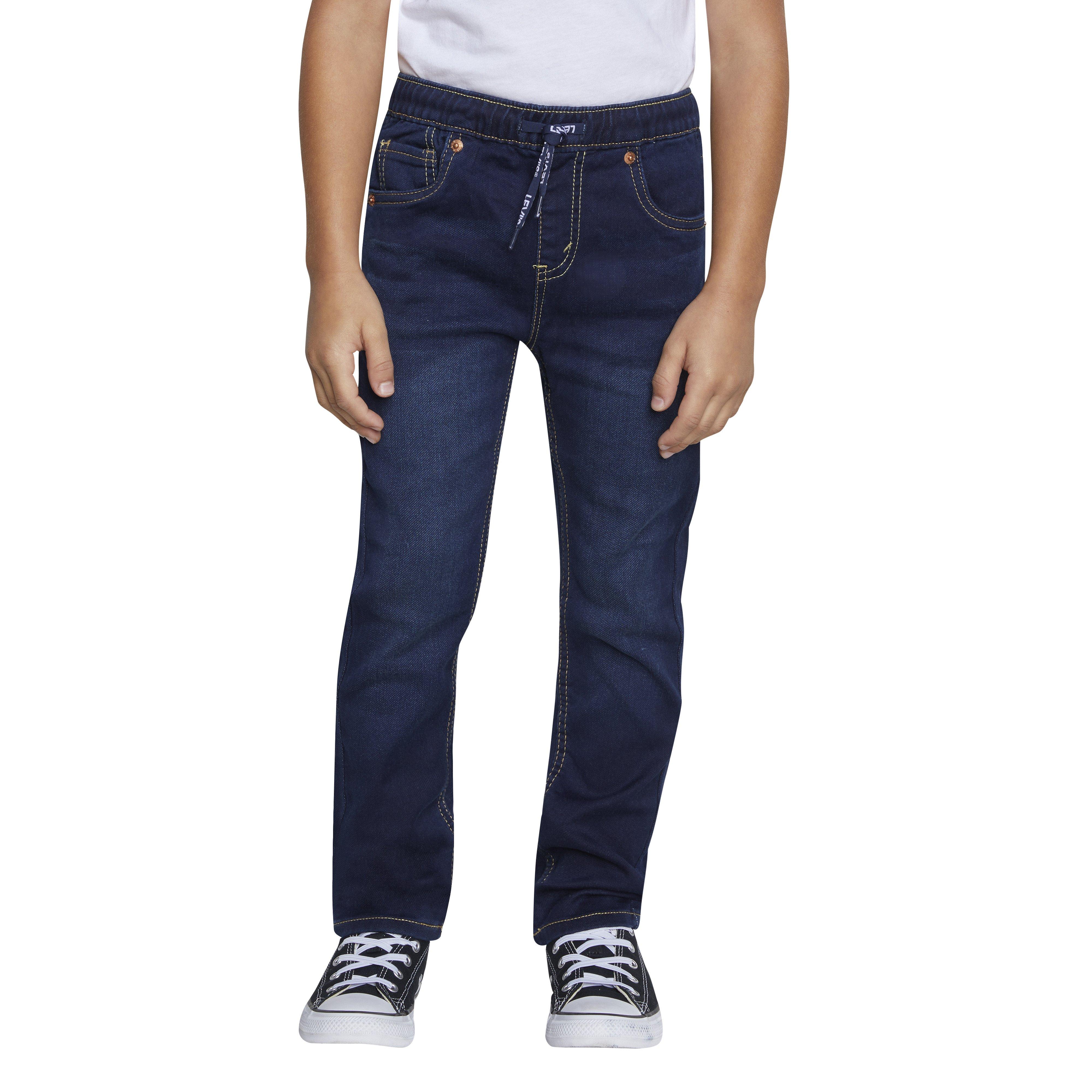 Levi's Little Boys' Skinny Fit Dark Blue Wash Pull On Jeans - DARK BLUE Thumbnail View 1