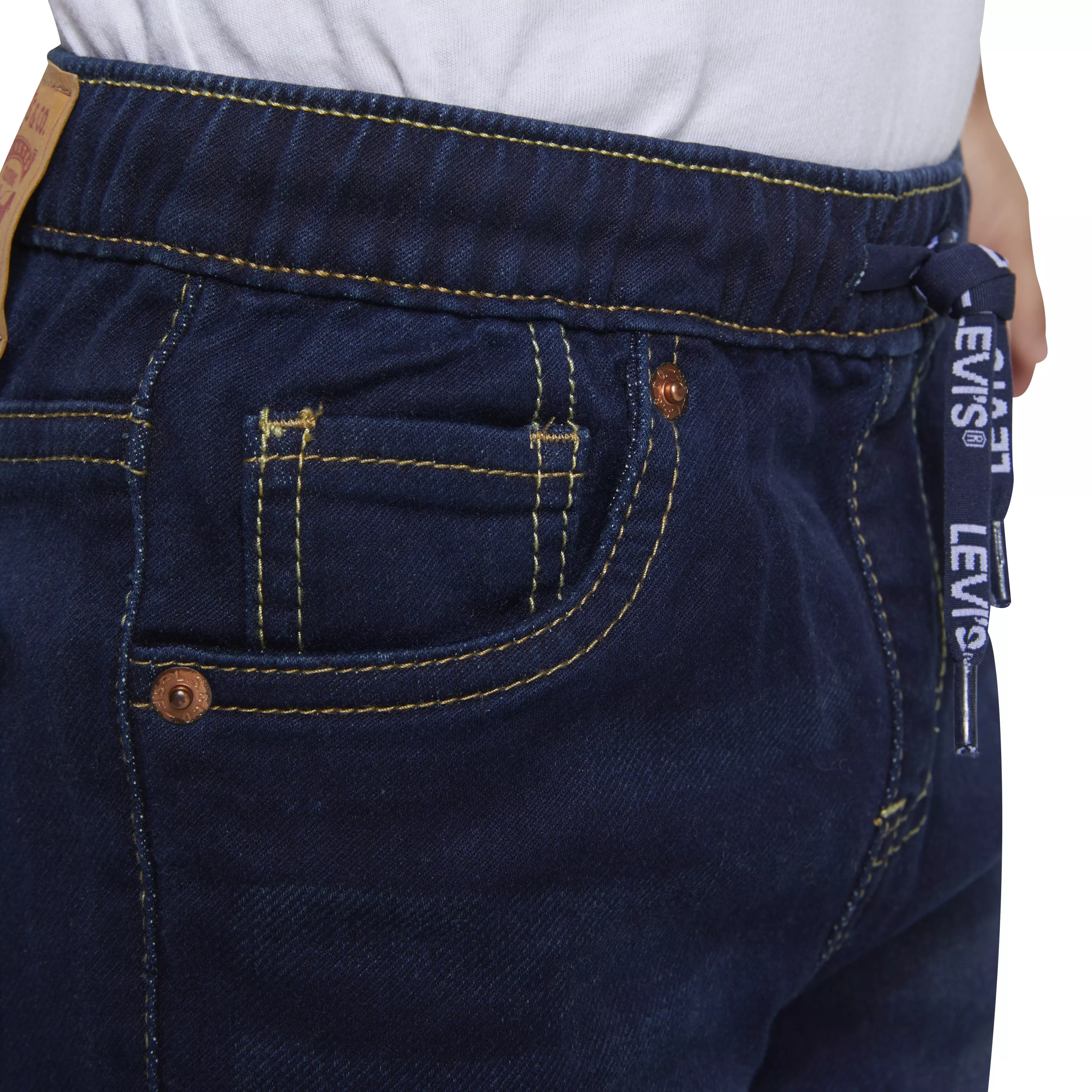 Levi's Little Boys' Skinny Fit Dark Blue Wash Pull On Jeans - DARK BLUE