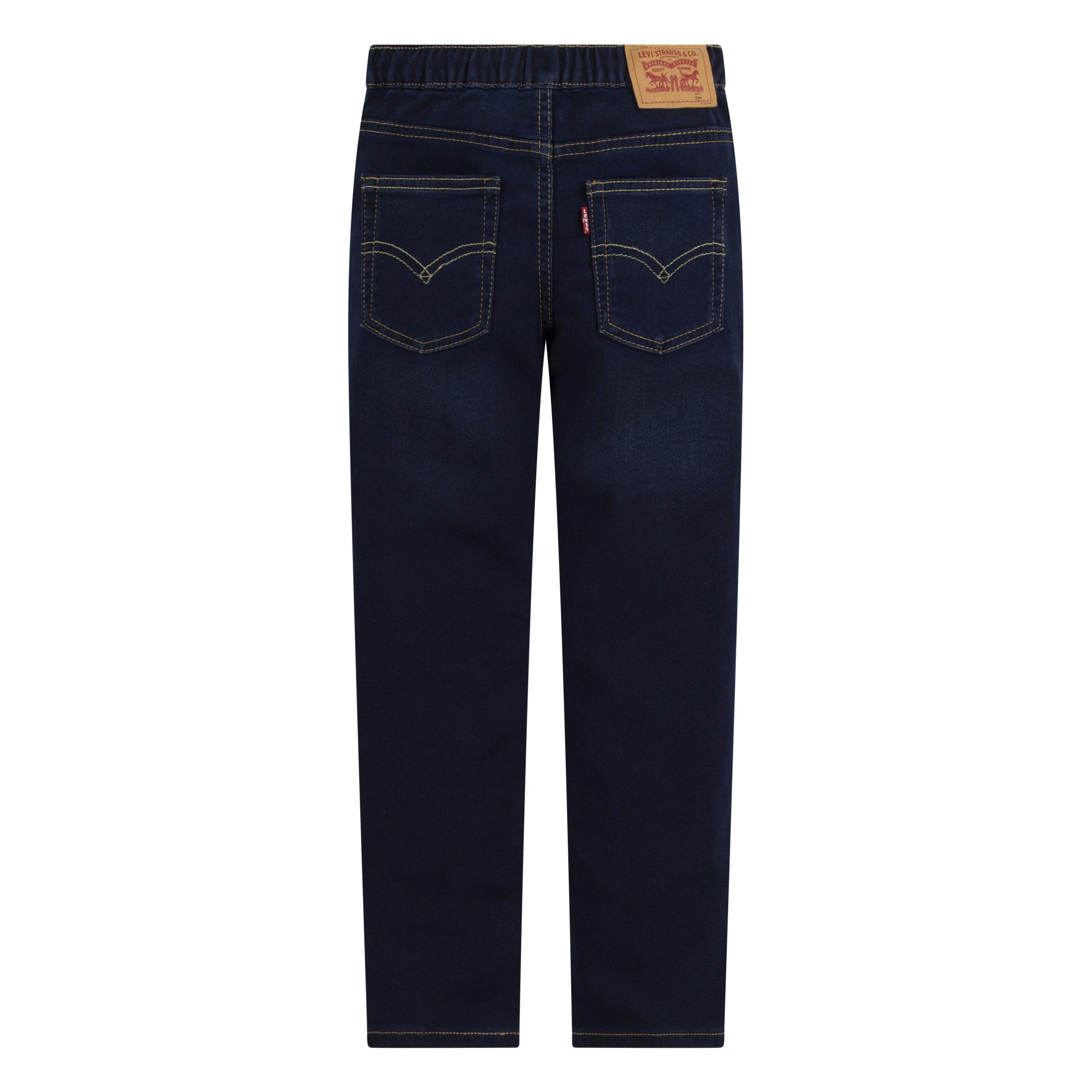 Levi's Little Boys' Skinny Fit Dark Blue Wash Pull On Jeans - DARK BLUE Thumbnail View 8