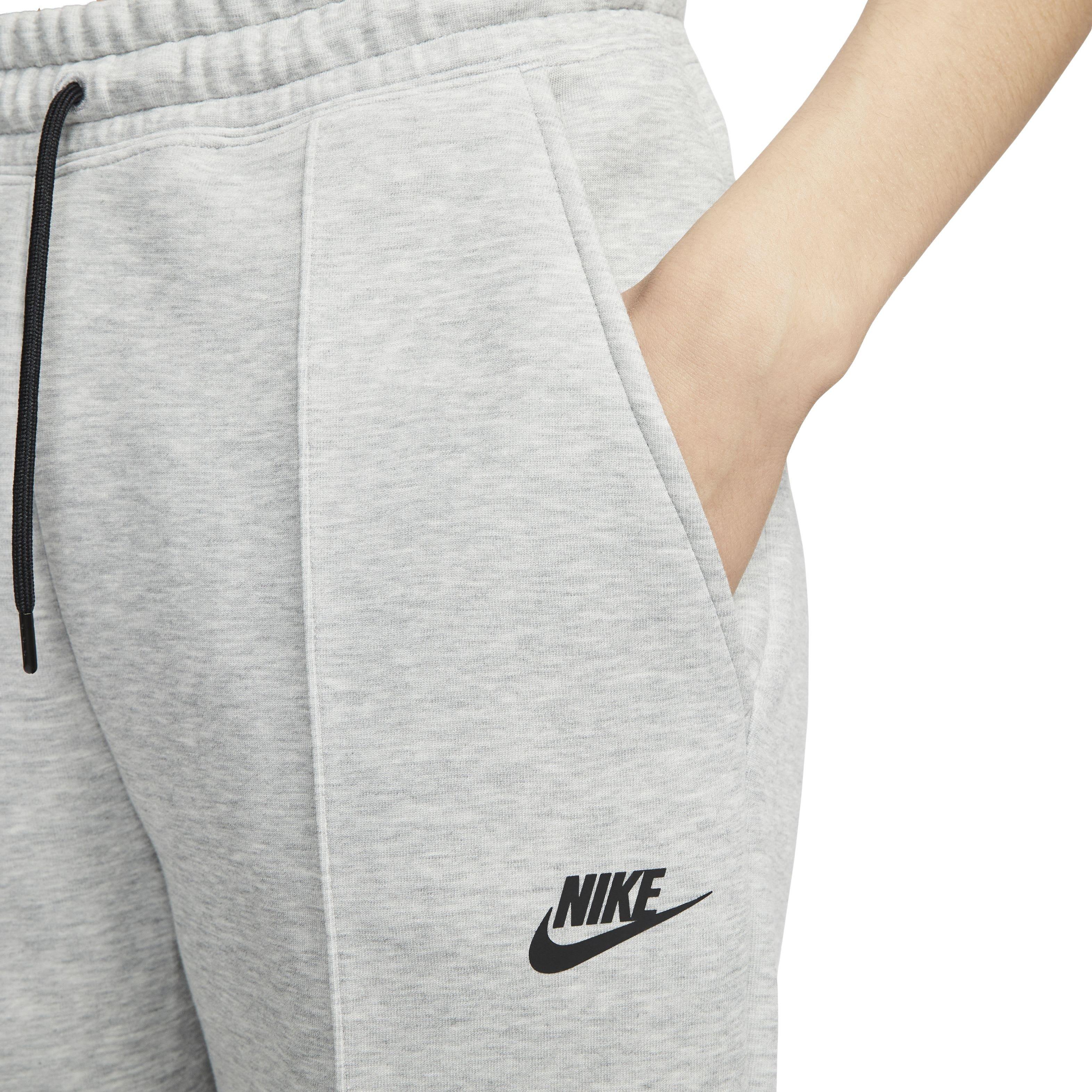 Nike Women's Sportswear Tech Fleece Mid-Rise Cuffed Joggers - GREY Thumbnail View 4