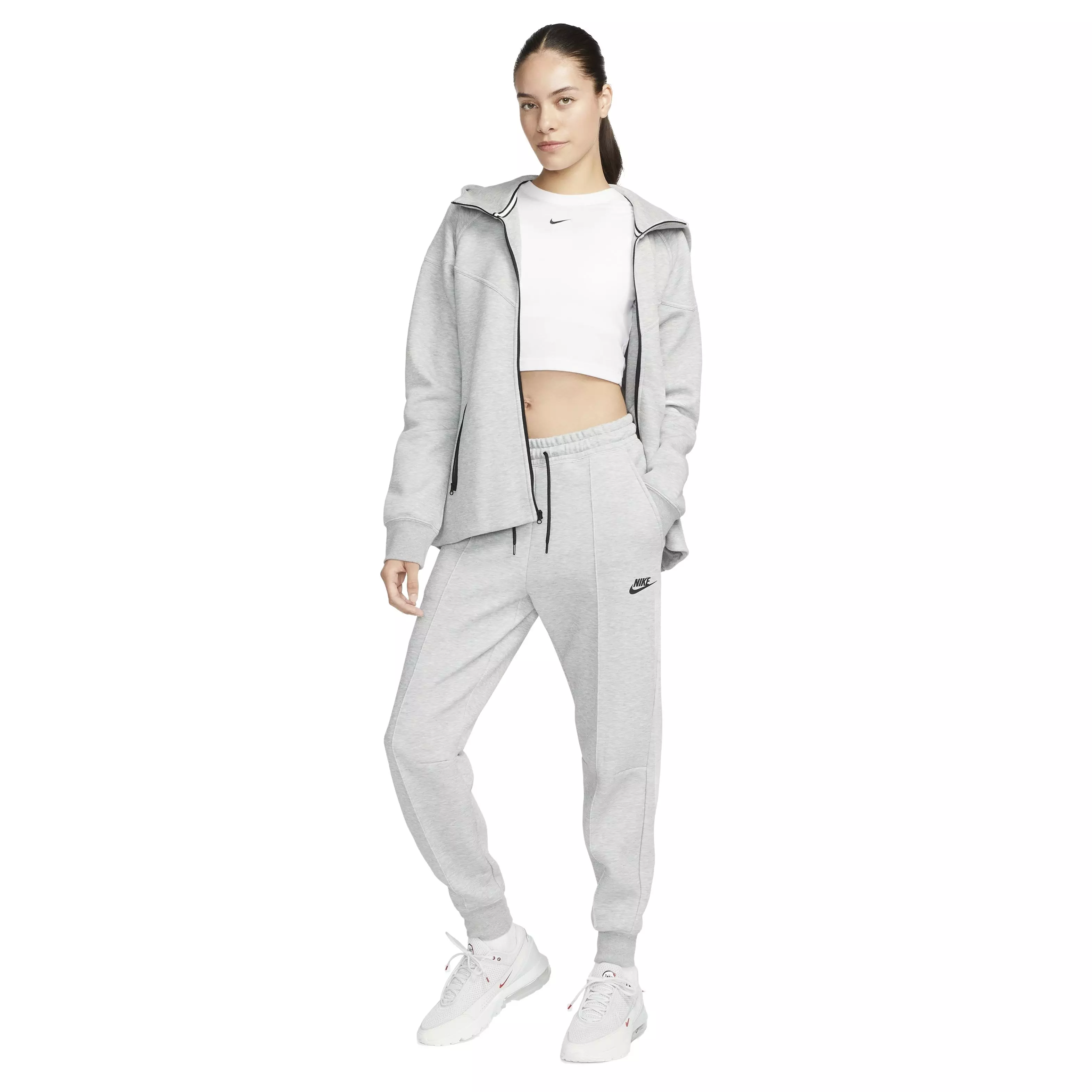 Nike Women's Sportswear Tech Fleece Mid-Rise Joggers - GREY