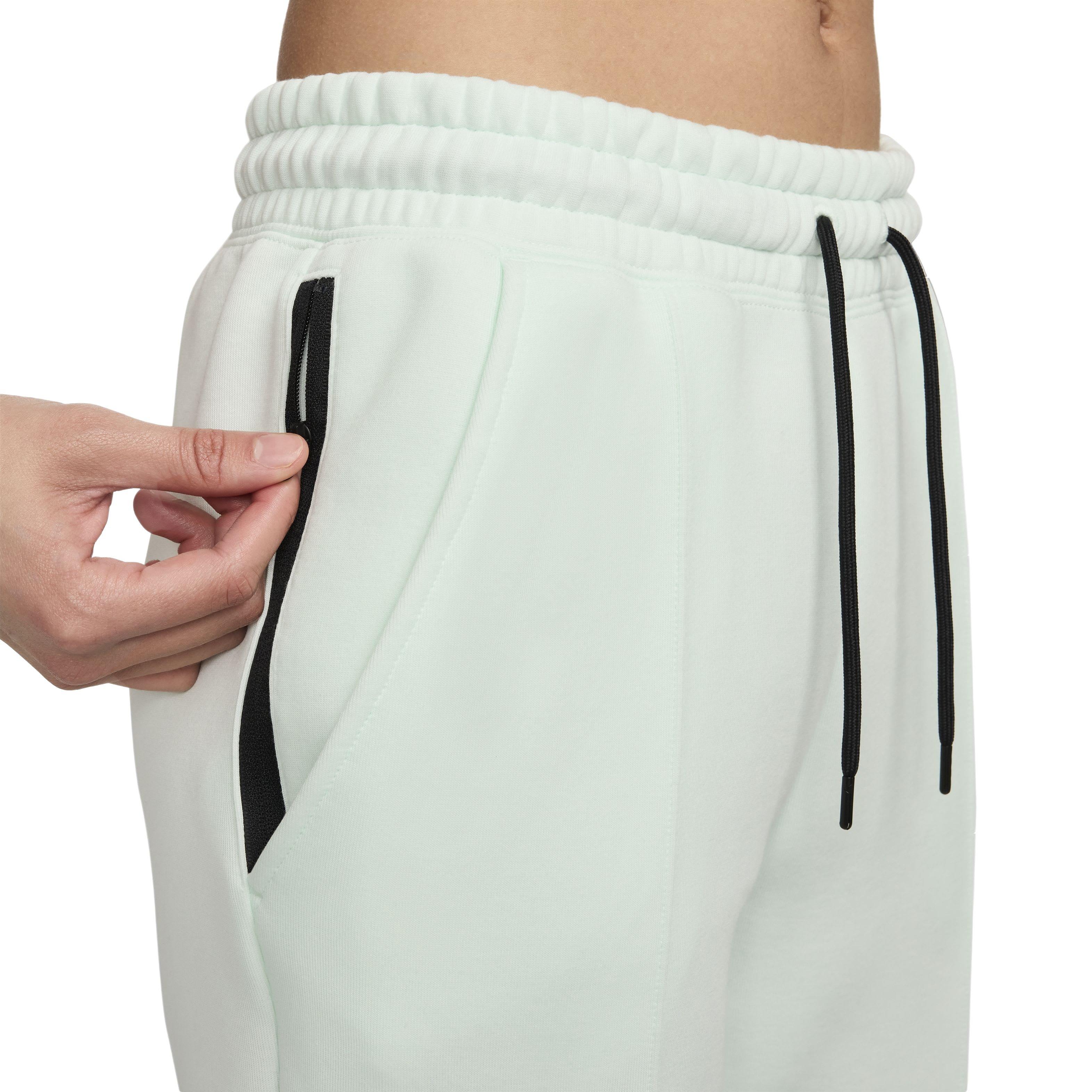 Nike Women's Sportswear Tech Fleece Mid-Rise Joggers - GREEN Thumbnail View 5