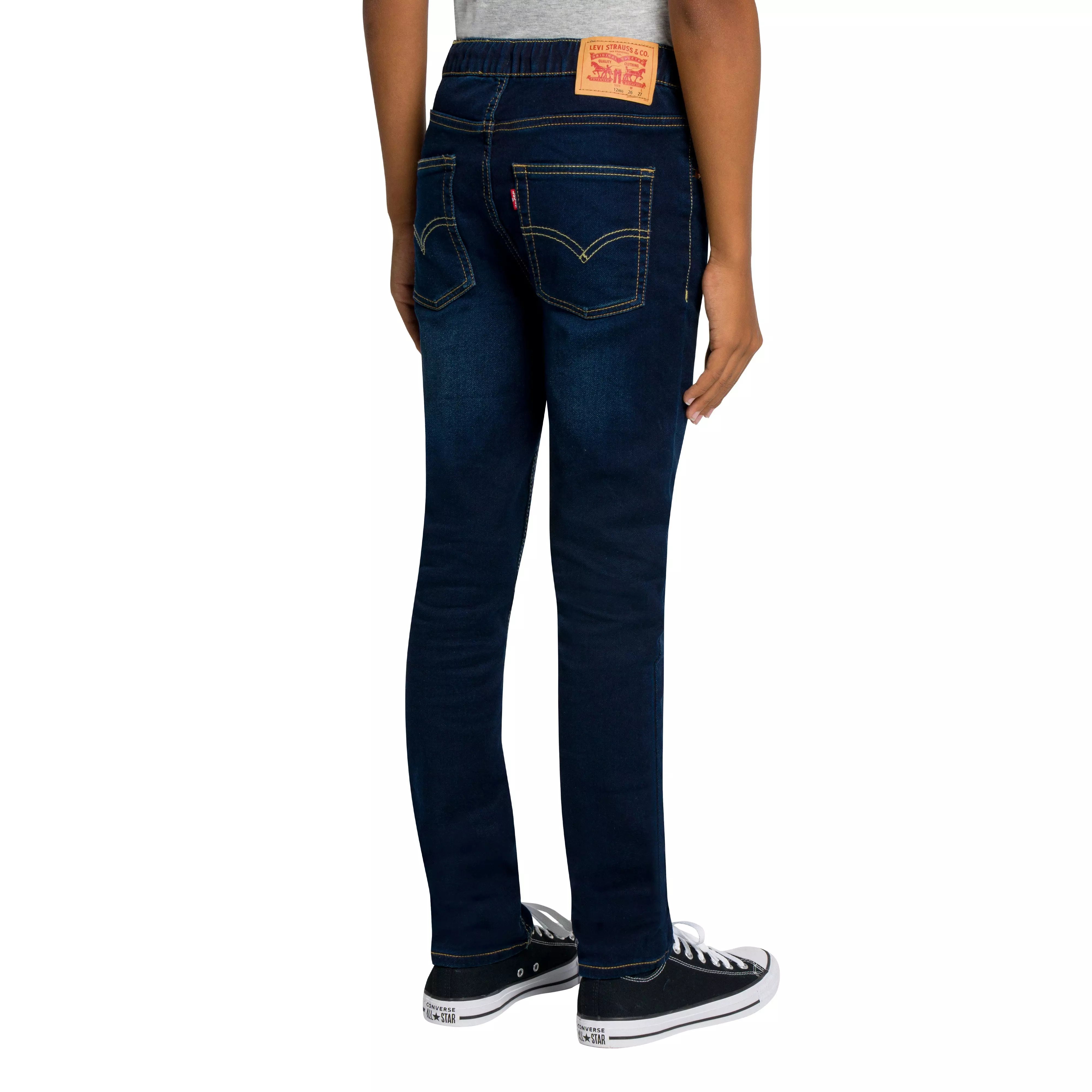 Levi's Big Boys' Skinny Fit Dark Blue Wash Pull On Jeans - DARK BLUE