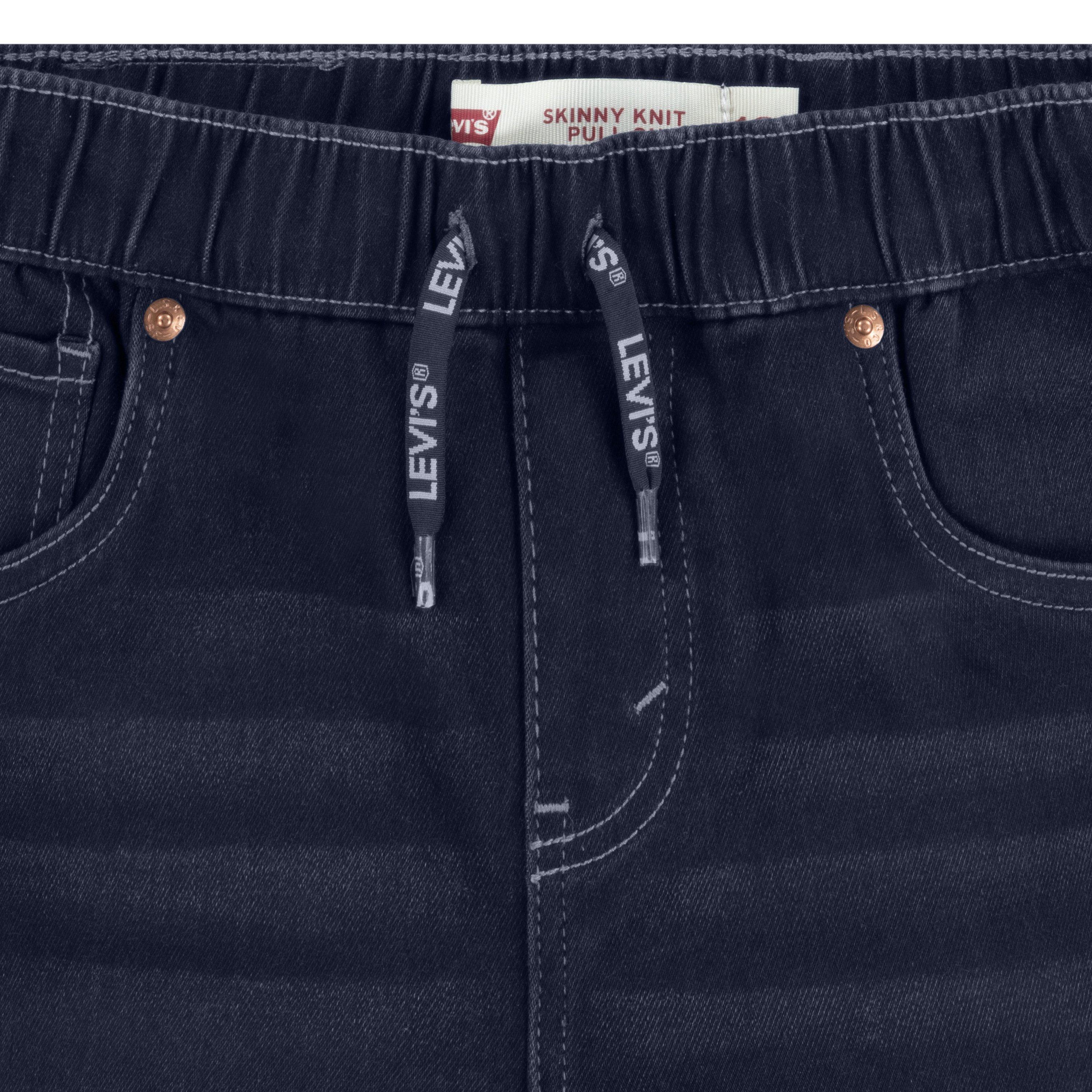 Levi's Big Boys' Skinny Fit Dark Blue Wash Pull On Jeans - DARK BLUE Thumbnail View 4