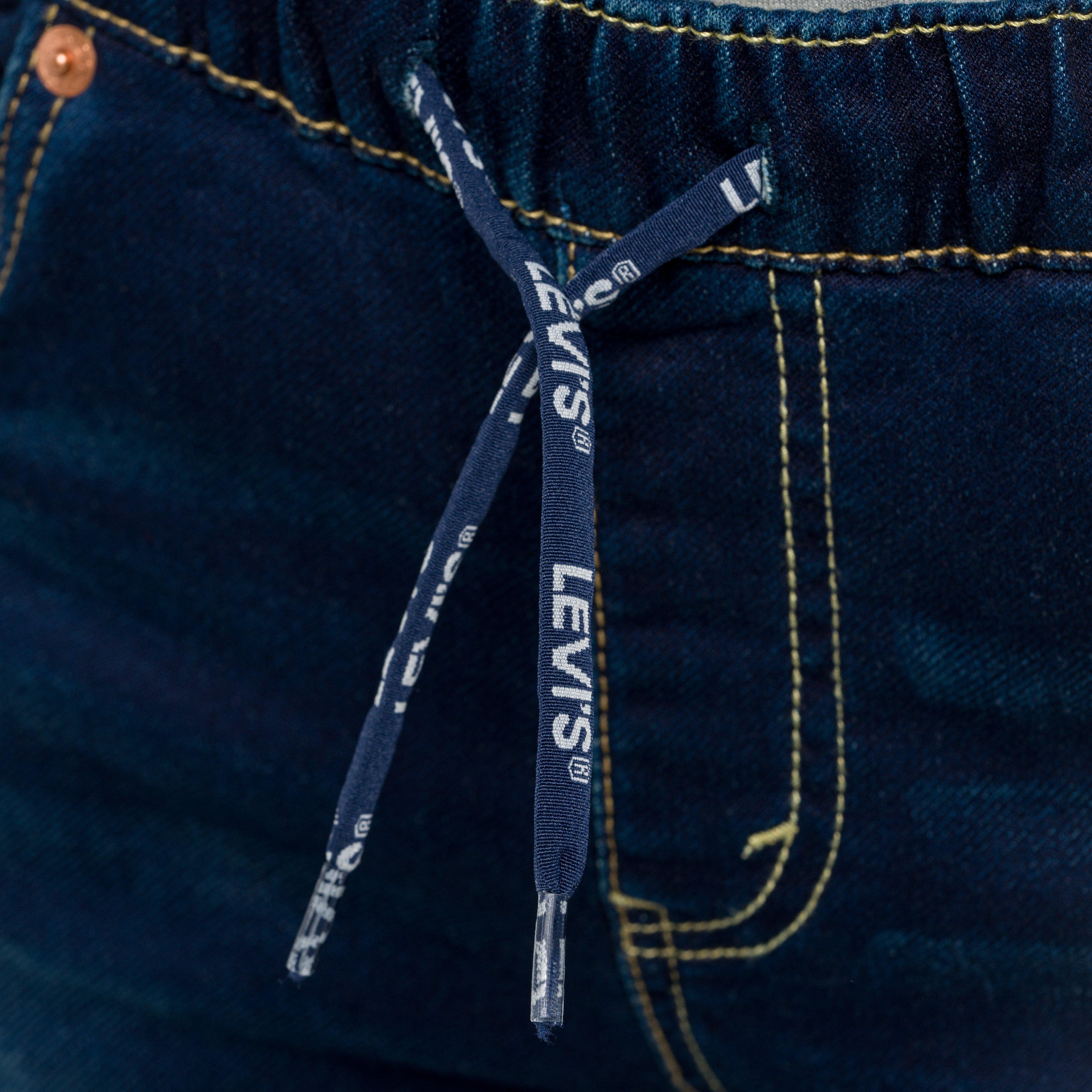 Levi's Big Boys' Skinny Fit Dark Blue Wash Pull On Jeans - DARK BLUE Thumbnail View 5