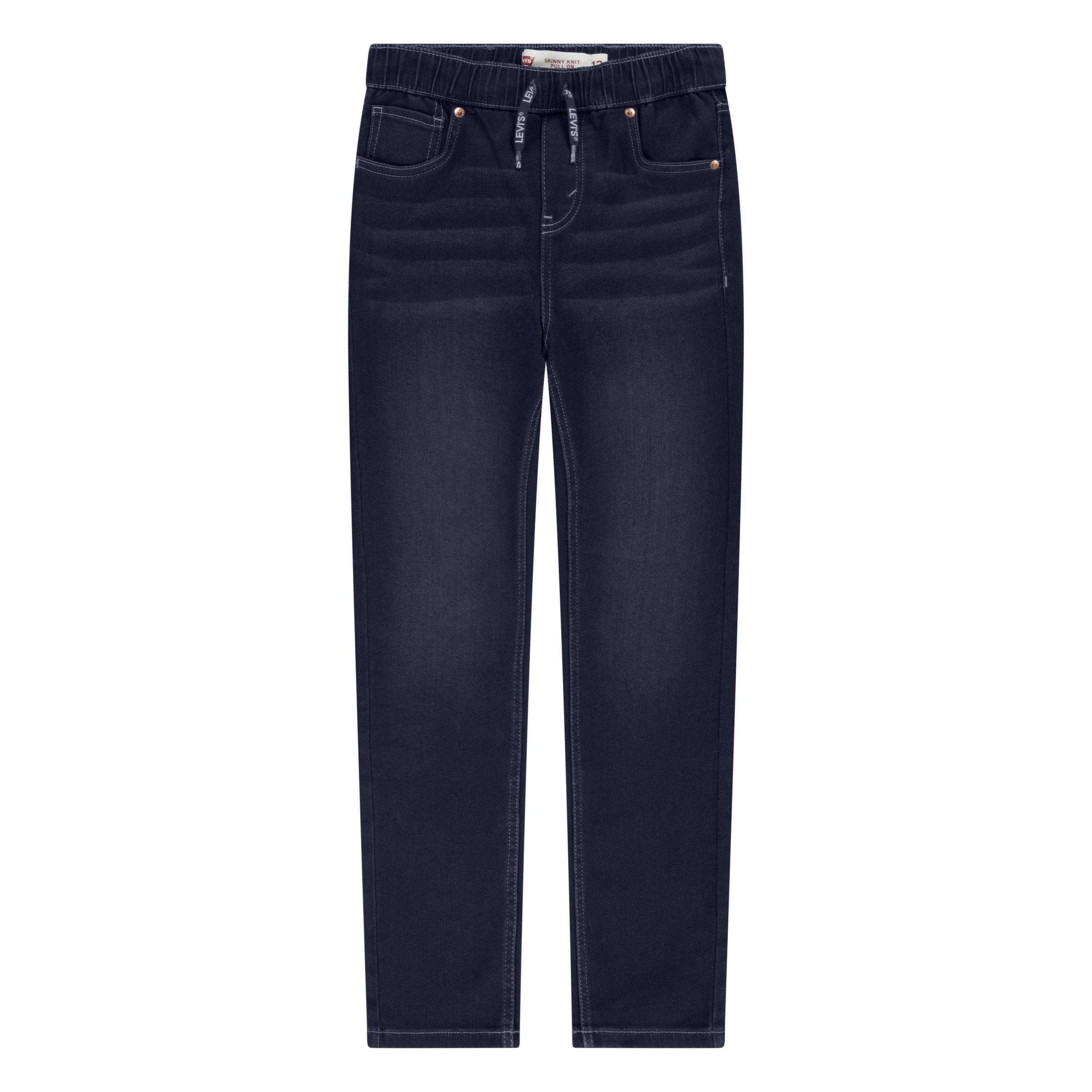Levi's Big Boys' Skinny Fit Dark Blue Wash Pull On Jeans - DARK BLUE Thumbnail View 7