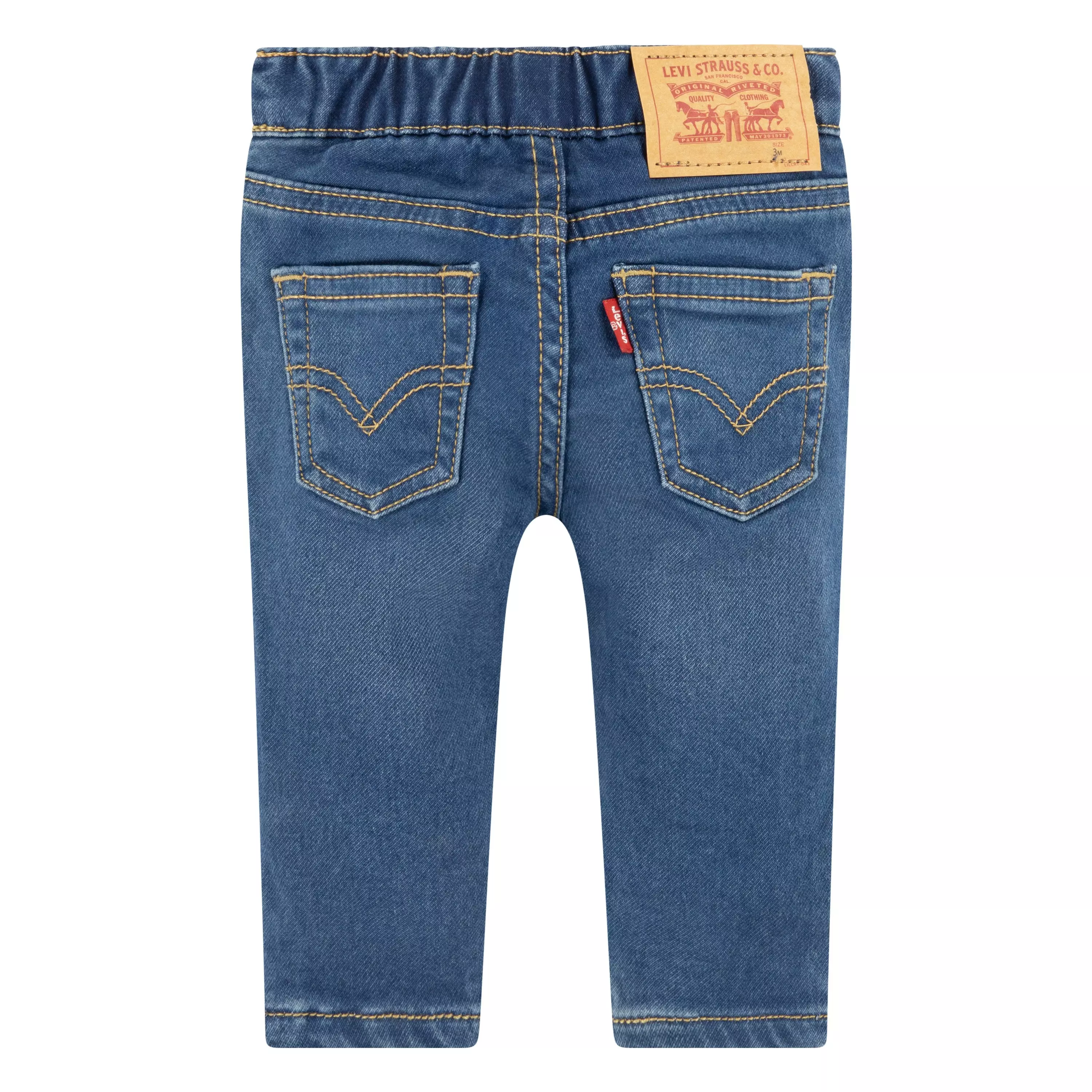 Levi's Baby Boys' Skinny Fit Medium Blue Wash Pull On Jeans - MEDIUM BLUE