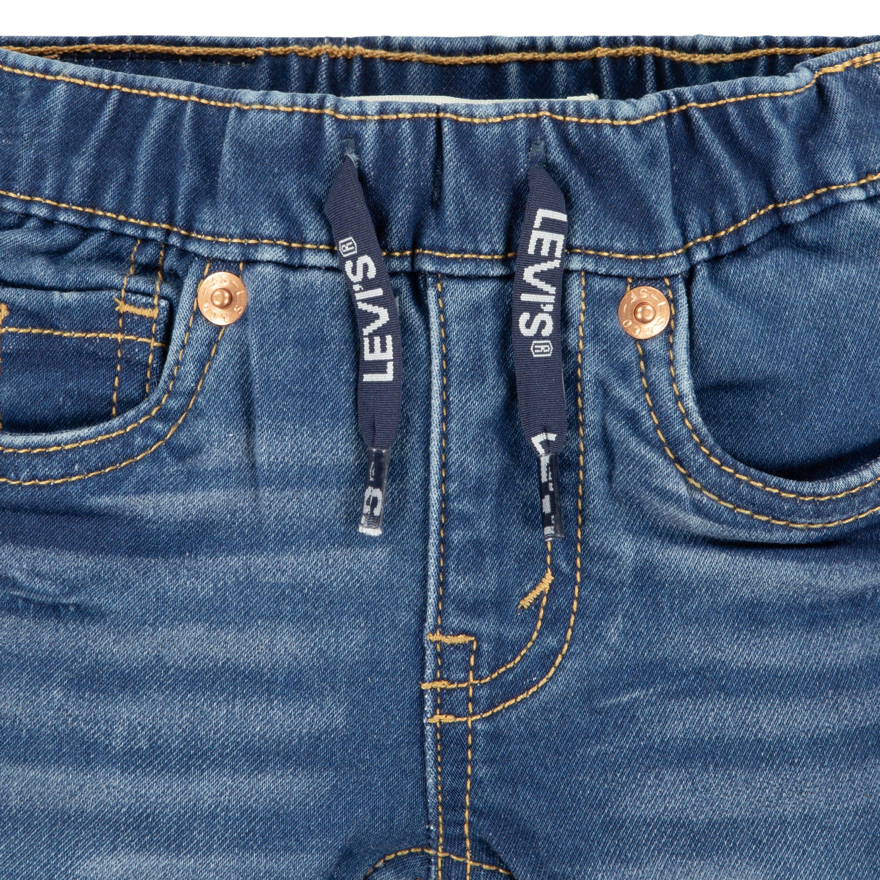 Levi's Baby Boys' Skinny Fit Medium Blue Wash Pull On Jeans - MEDIUM BLUE Thumbnail View 3