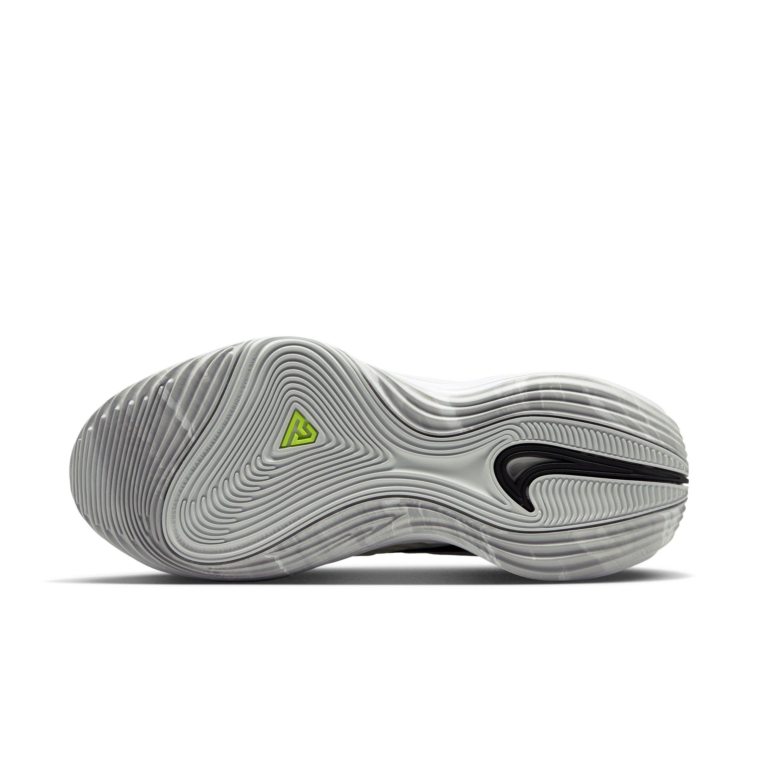 Nike Giannis Immortality 5 "White/Off White/Light Smoke Grey/Metallic Silver" Men's Basketball Shoe - WHITE/OFF WHITE/LT GREY/SILVER