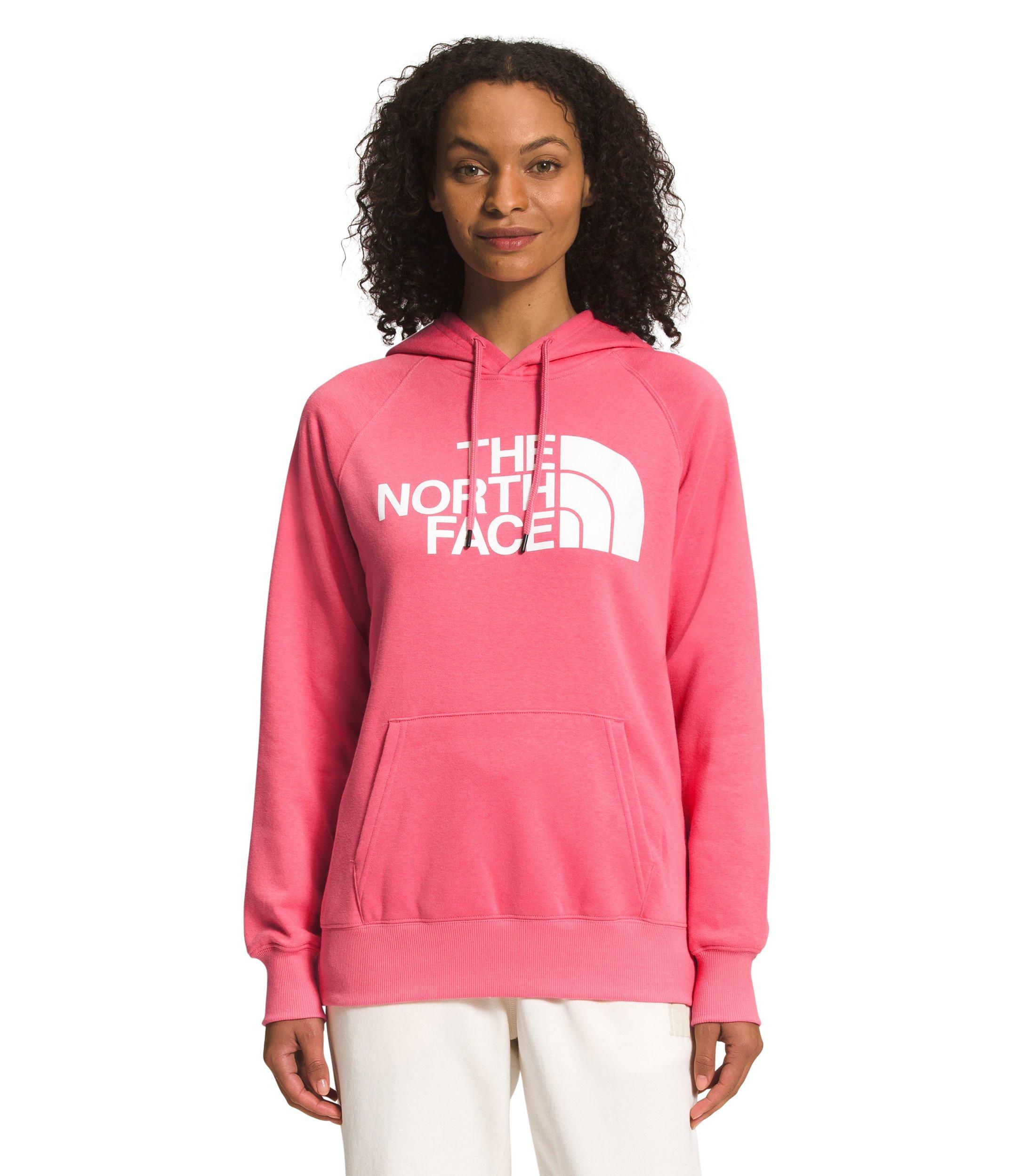 North face pink hoodie hot sale womens