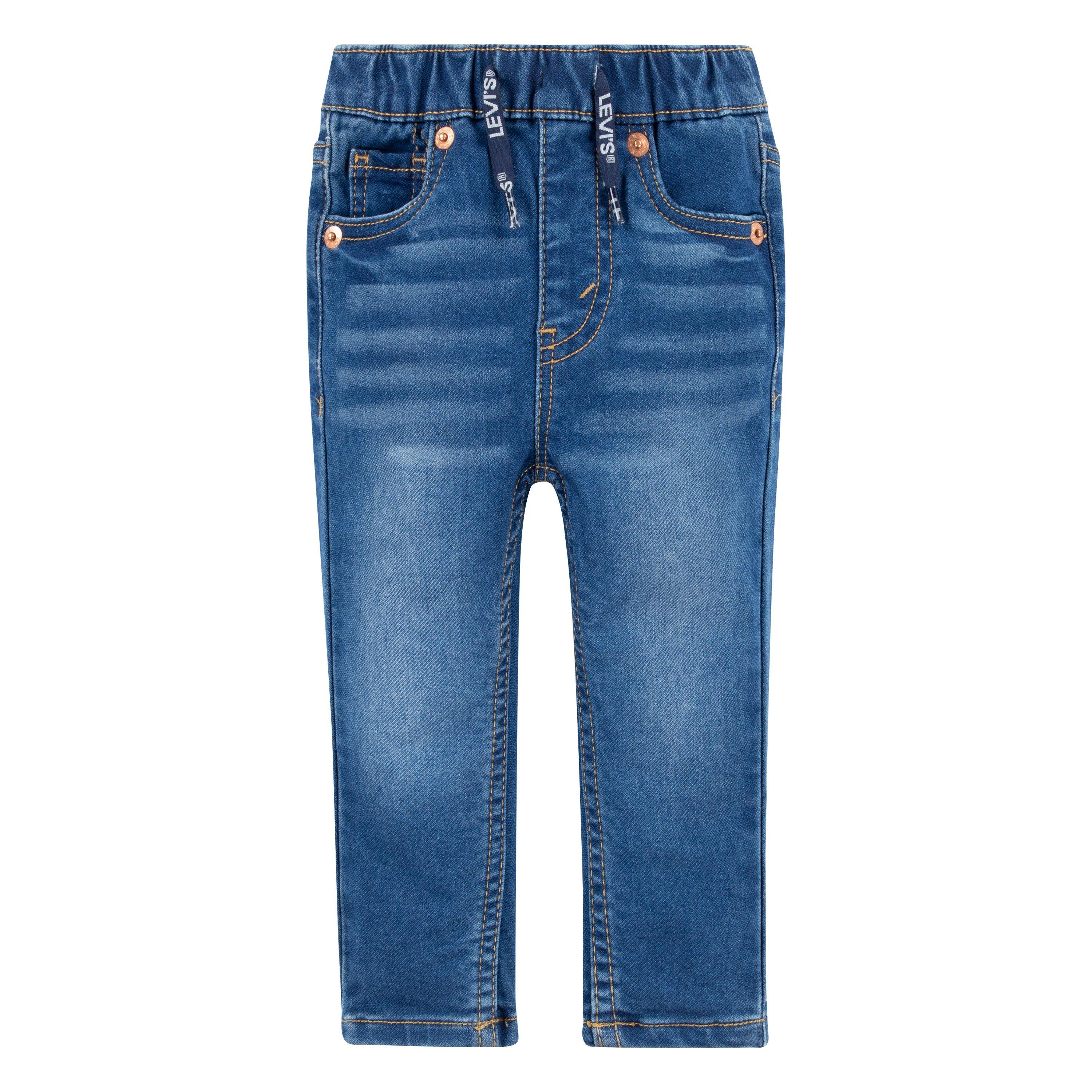 Levi's Infant Boys' Skinny Fit Medium Blue Wash Pull On Jeans - MEDIUM BLUE Thumbnail View 1