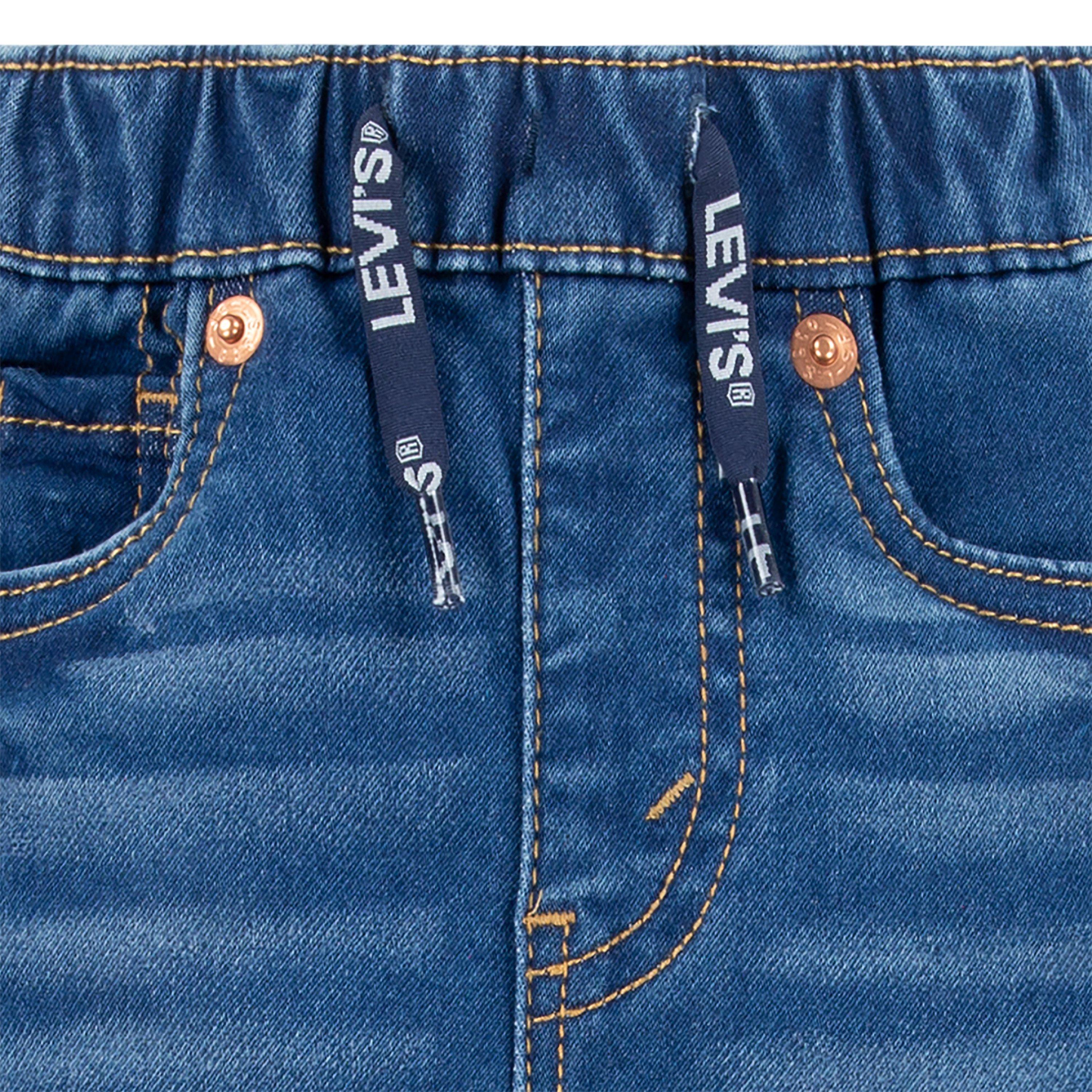 Levi's Infant Boys' Skinny Fit Medium Blue Wash Pull On Jeans - MEDIUM BLUE Thumbnail View 3
